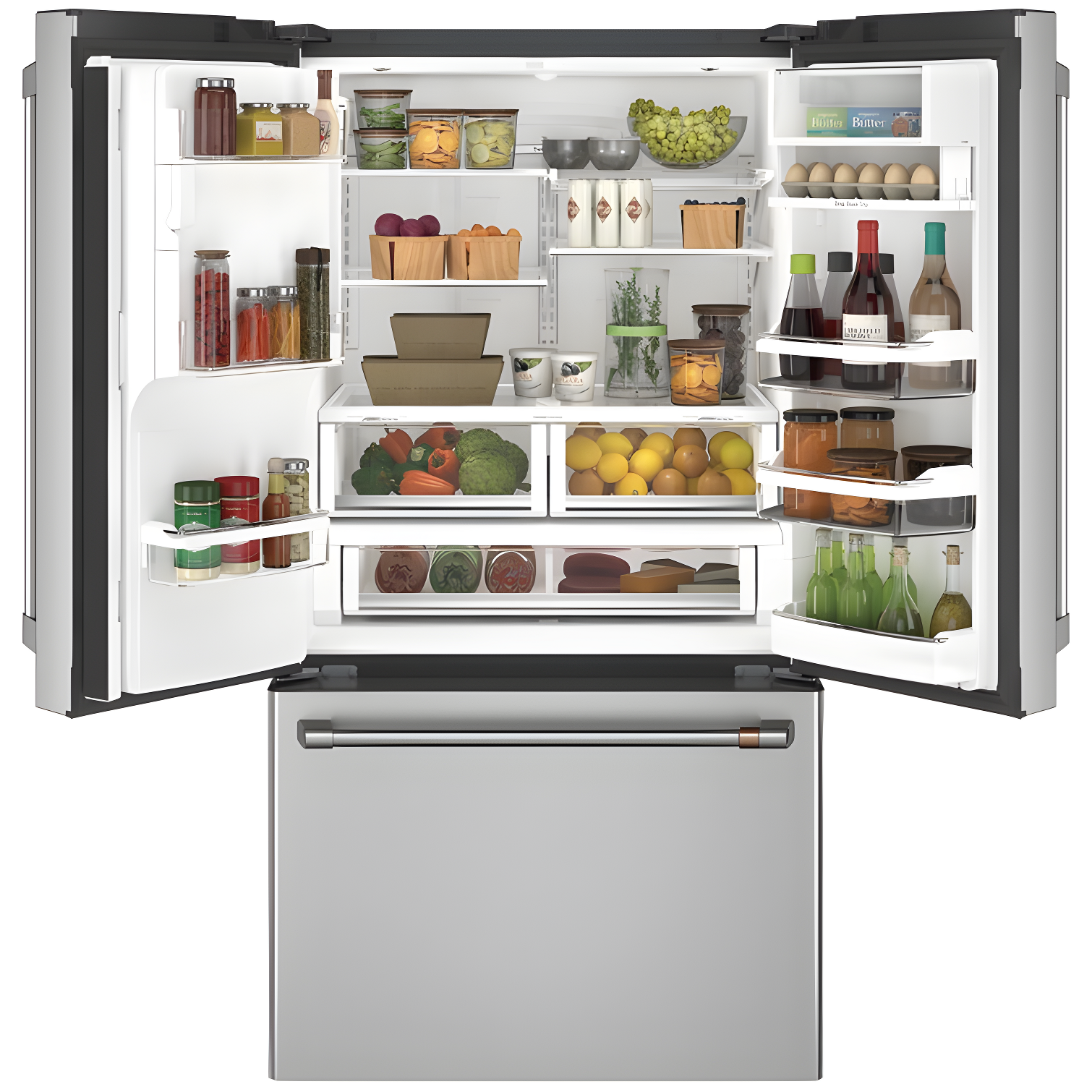 Café 36" French-Door 27.8 cu. ft. Smart Refrigerator with Hot Water Dispenser
