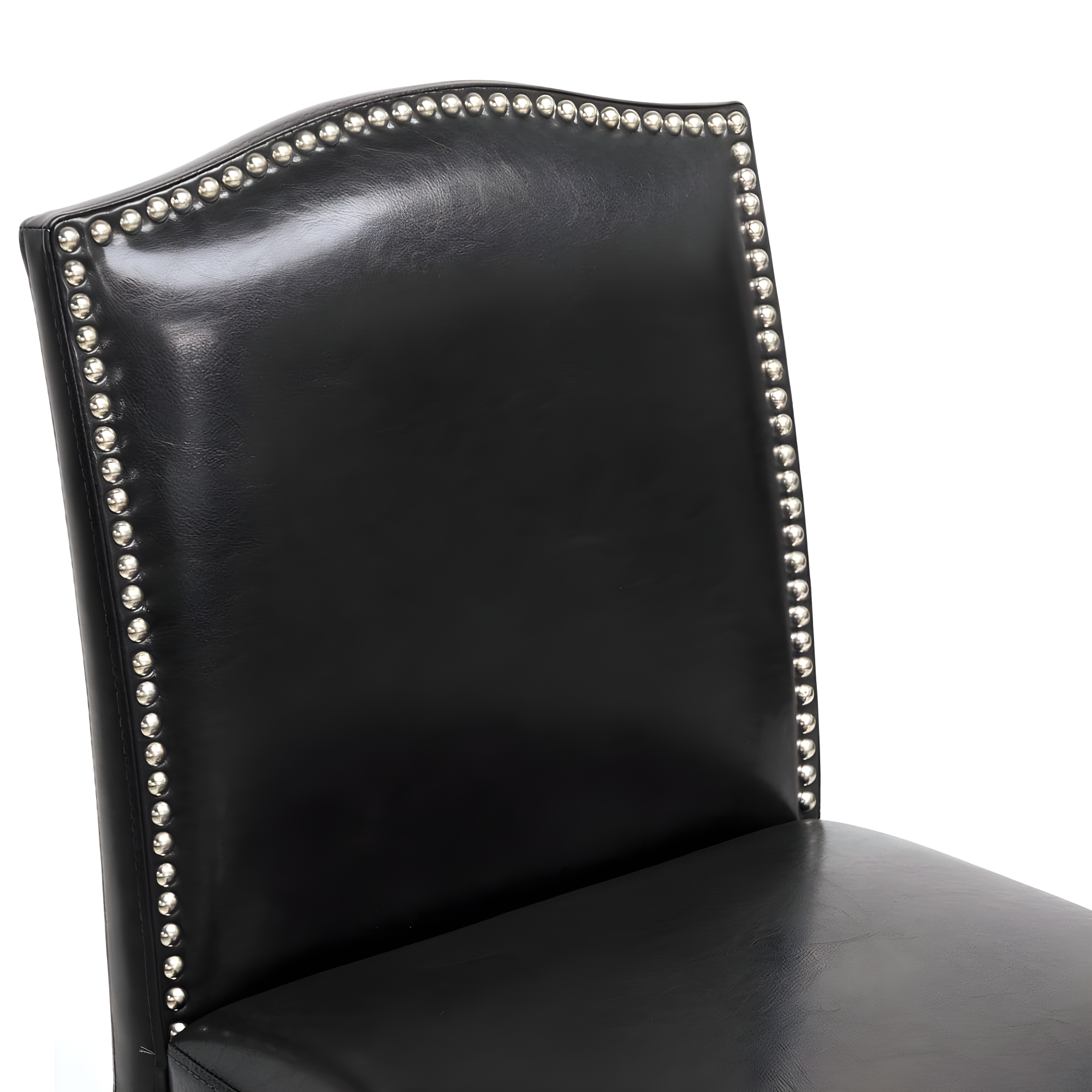 Libra 22" Black Faux Leather Modern Bar Stool with Wooden Frame