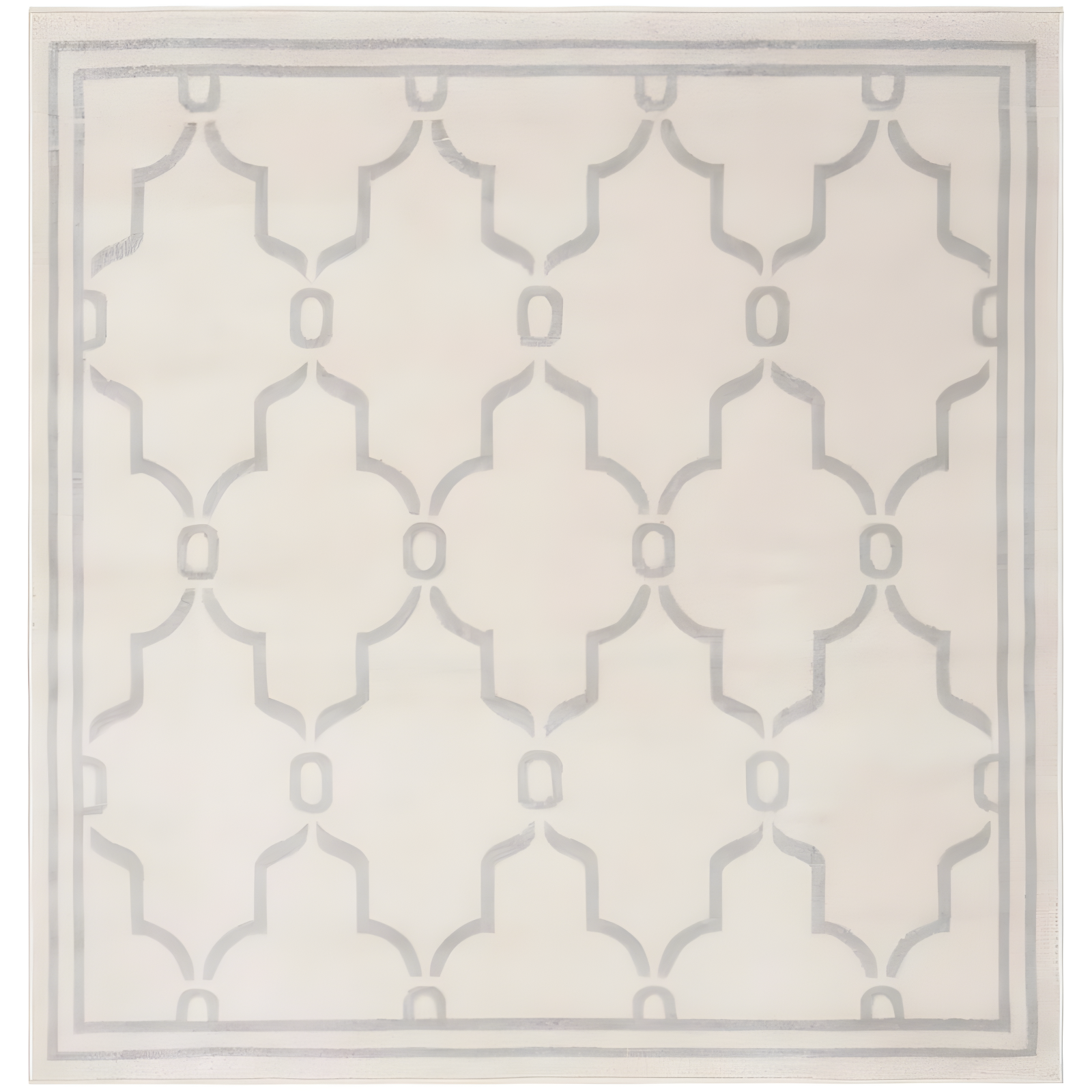 Amherst AMT414 Power Loomed Indoor Area Rug - Ivory/Light Grey - 5'x5' - Safavieh