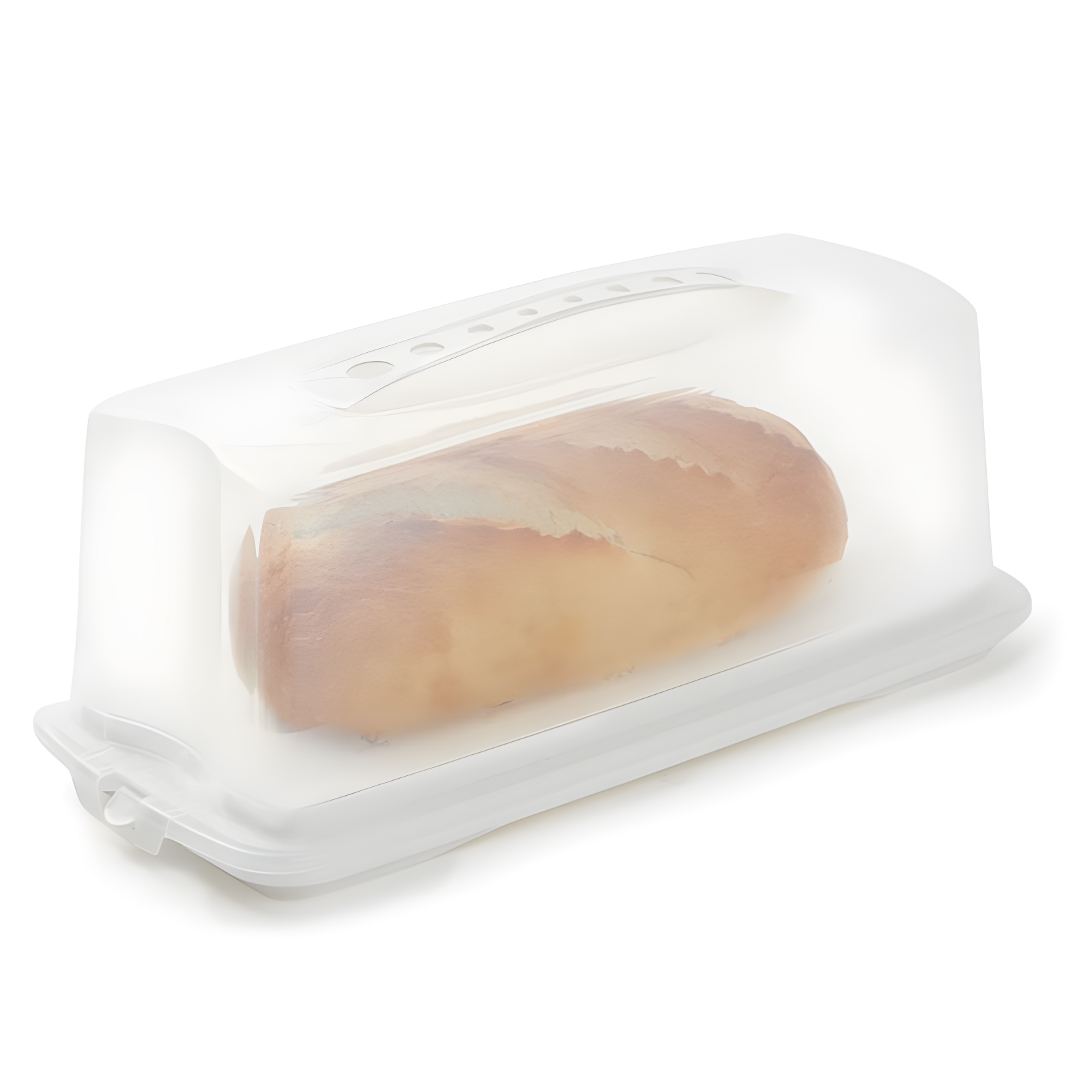 Juvale Plastic Bread Box Container with Lid and Handle, Storage Container for Kitchen (14.5 x 5.75 x 6.25 In)