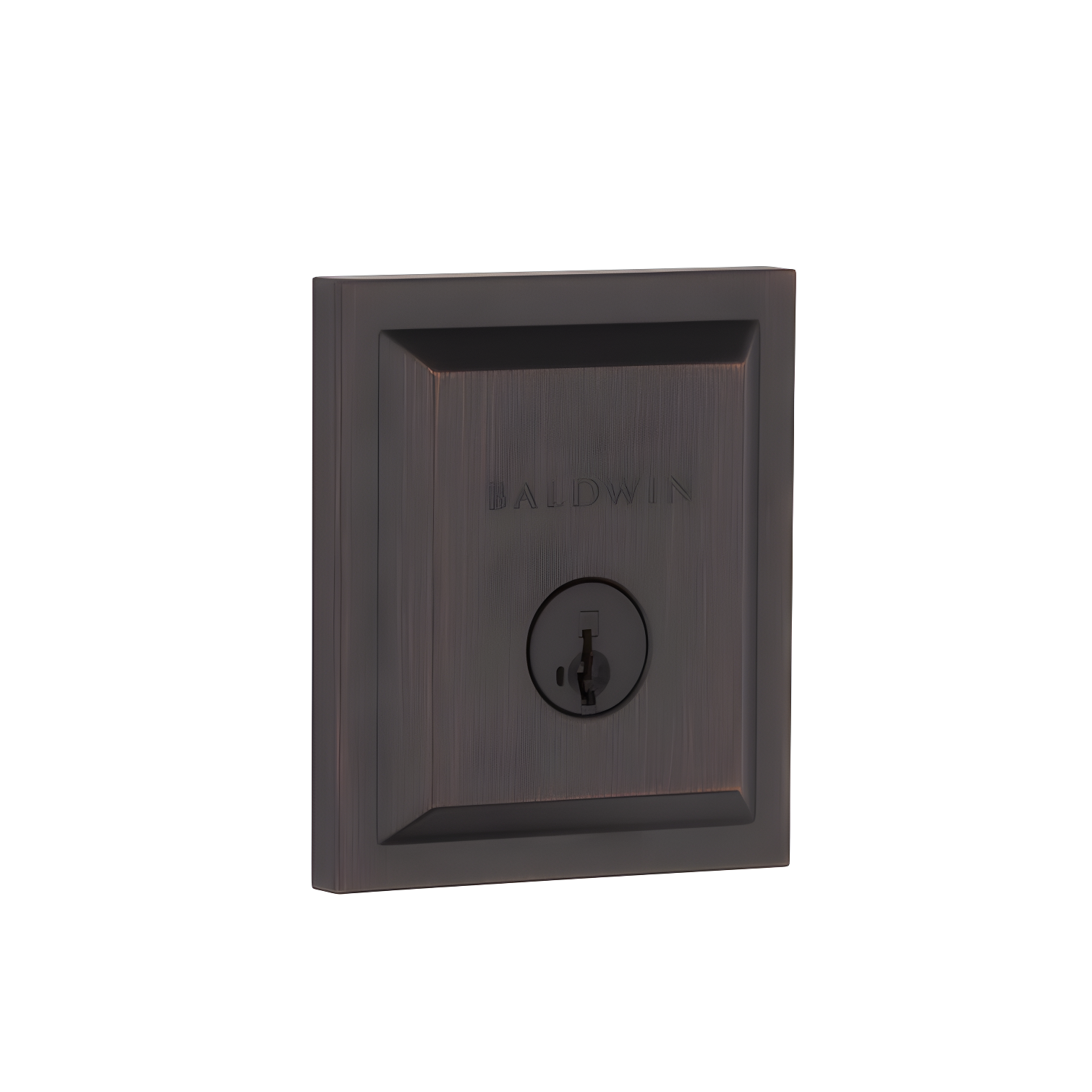 Baldwin 380SLB11PSMTCPRCAL Torrey Pines 380 Rectangular Low Profile Single Cylinder Deadbolt with SmartKey