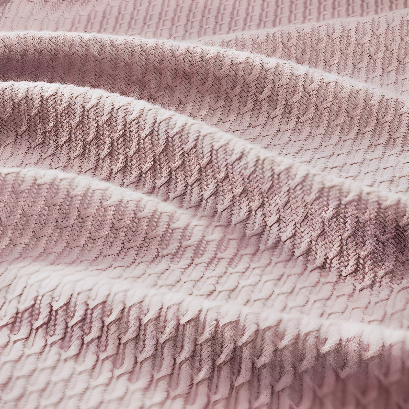 Full/Queen Textured Cotton Blanket Rose
