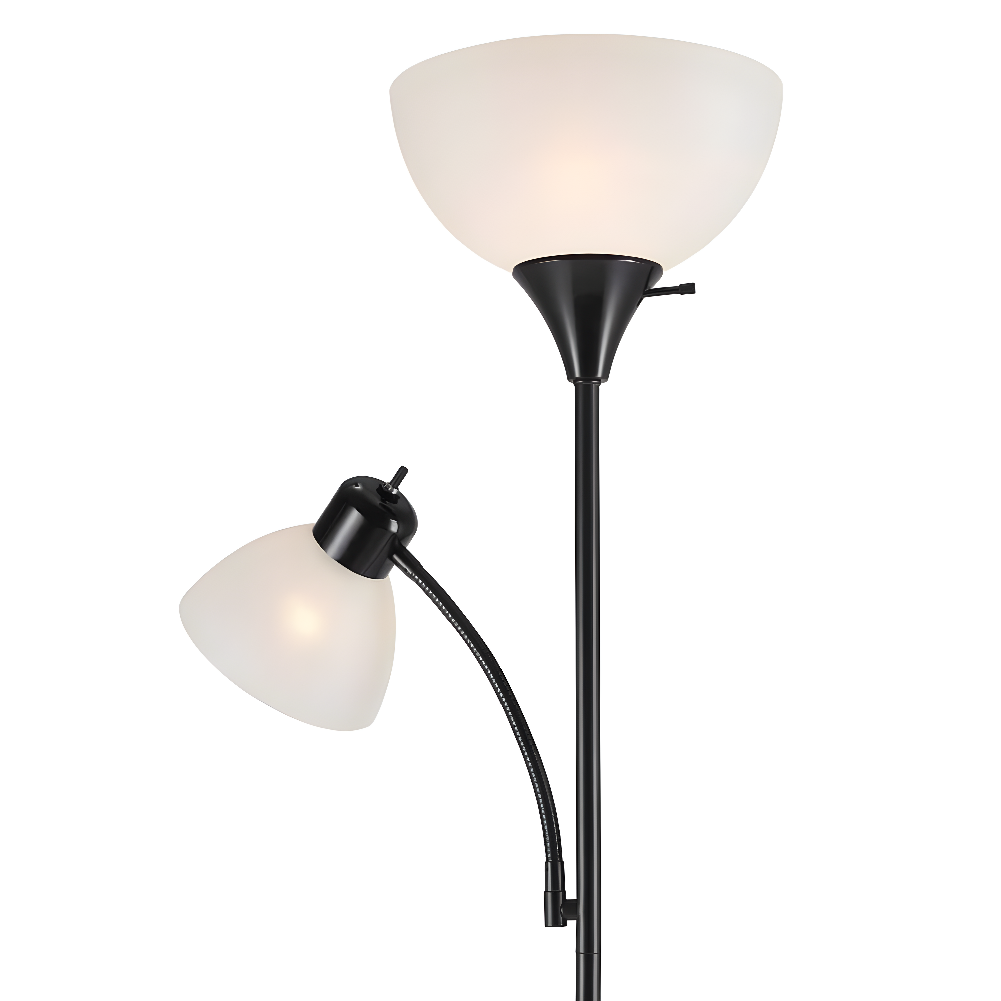 Globe Electric Delilah 72 in. Matte Black Color Torchiere Floor Lamp