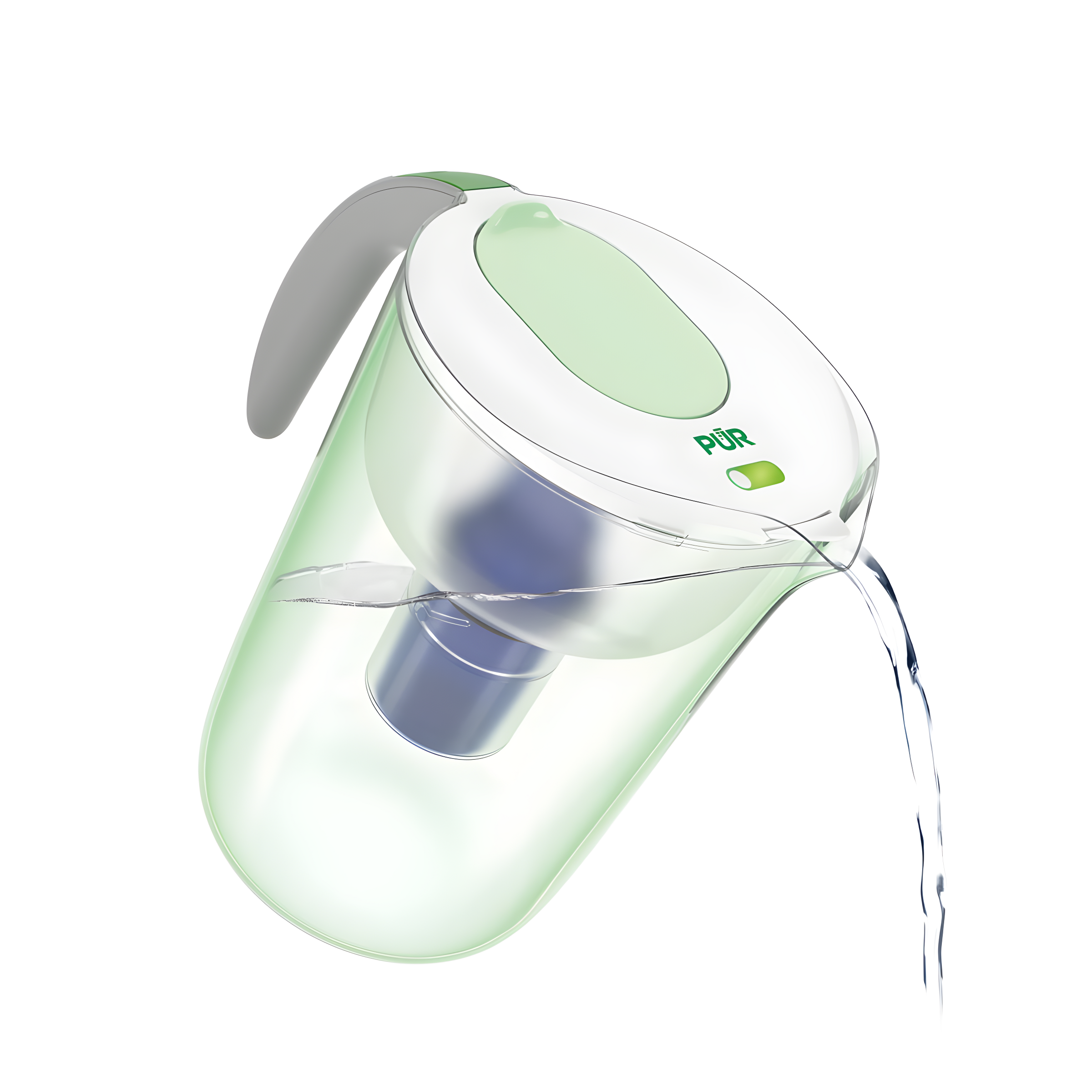 PUR 10-Cup Water Pitcher Filtration System, 10.2" W x 10.6" H x 6.8" L, Lime, PPT001L