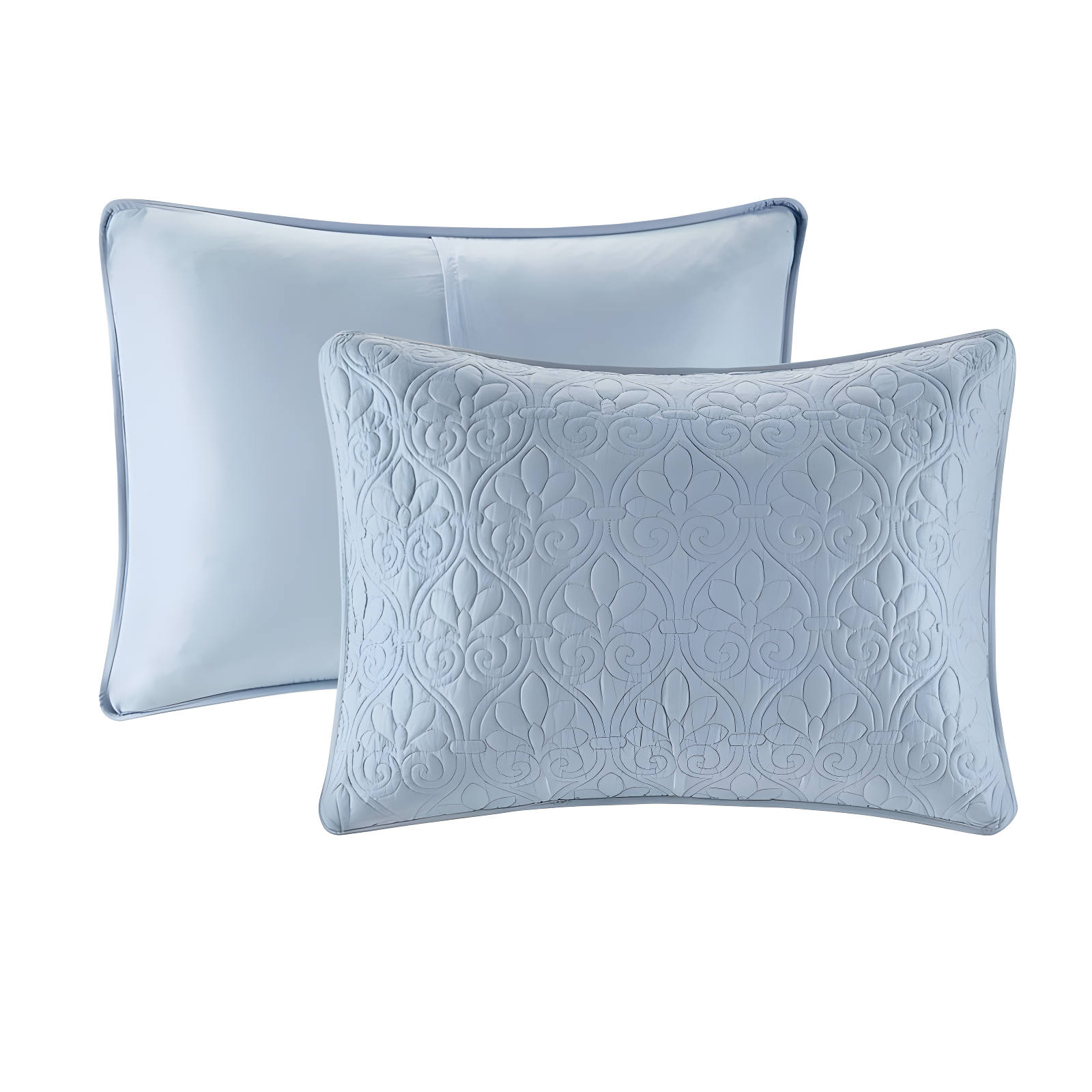 Madison Park 2pc Twin/Twin Extra Long Vancouver Reversible Coverlet Set Blue: Quilt Bedding Sets, Polyester Fill
