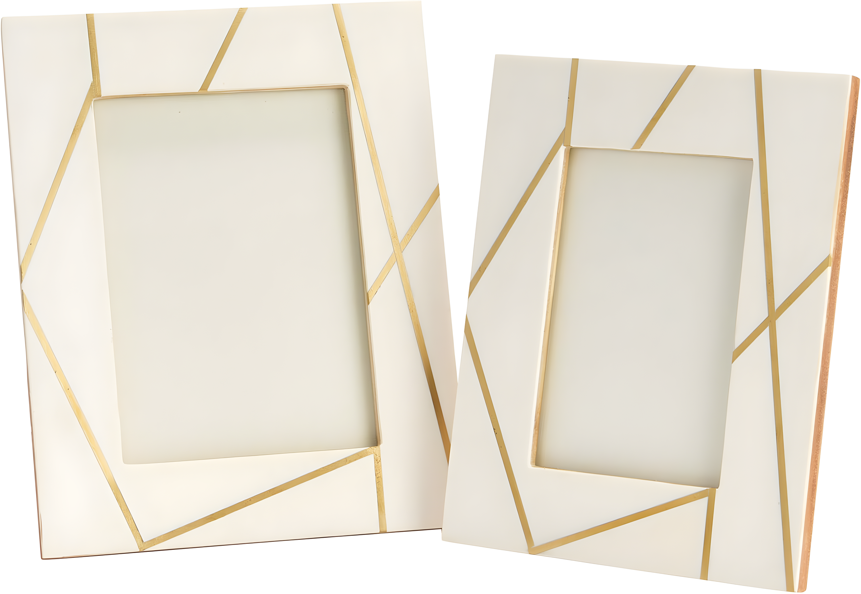 Creative Co-Op Resin Photo Frames, Set of 2 (4x6” and 5x7”)