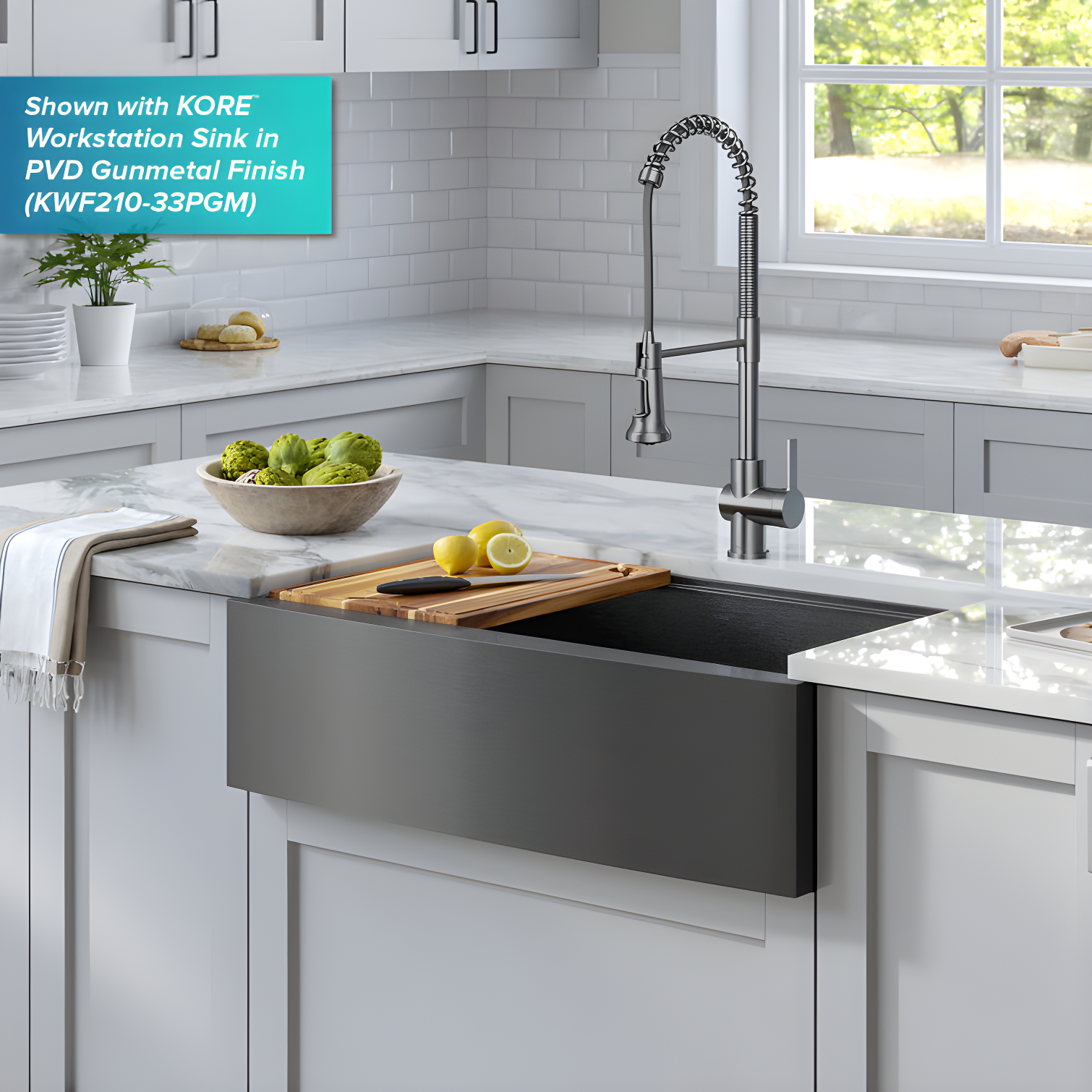 KRAUS Britt Touchless Sensor Commercial Single Handle Pull Down Kitchen Faucet