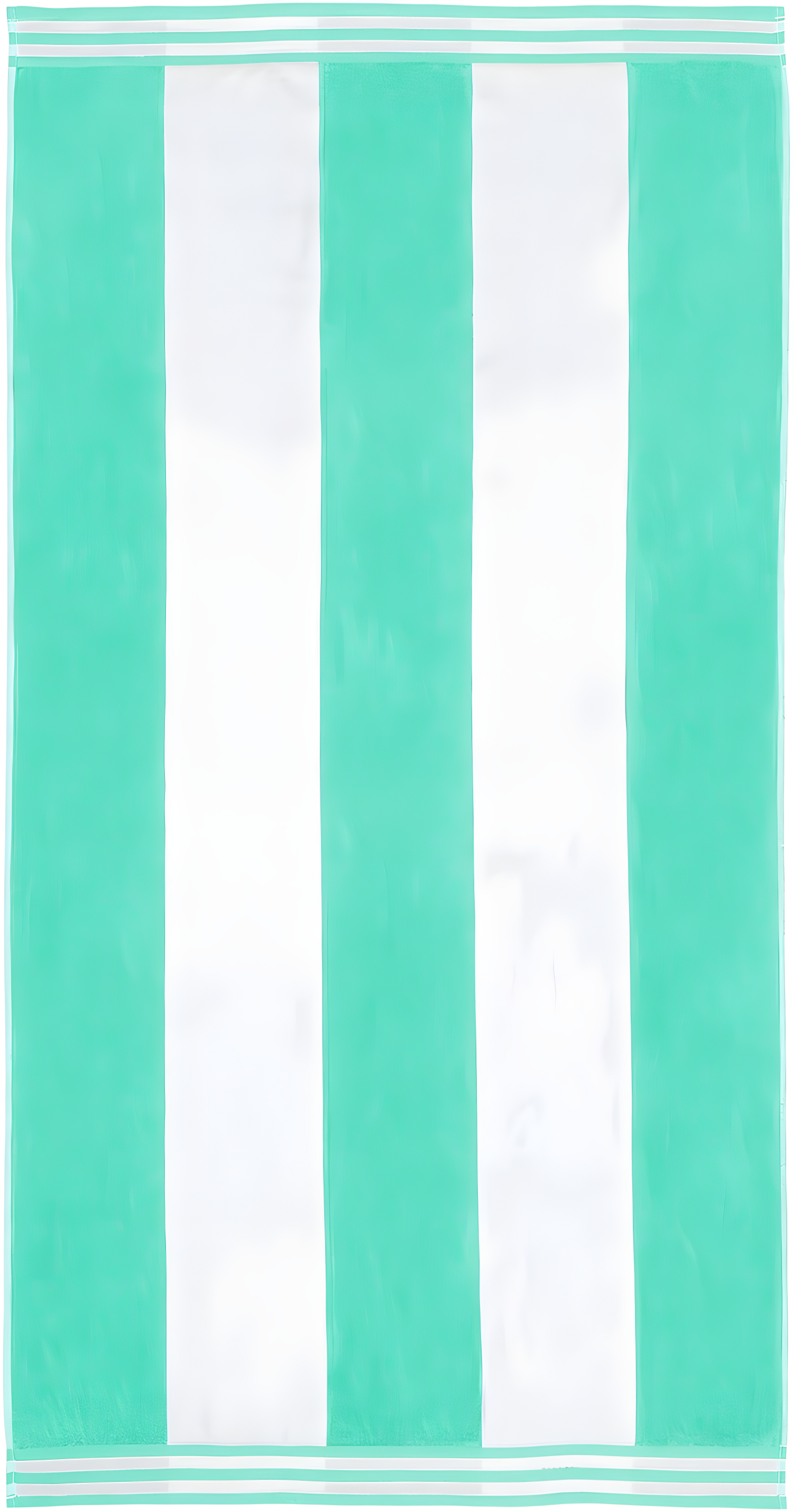 Superior Cotton Striped Oversized Beach Towel, 34" x 64", Mint