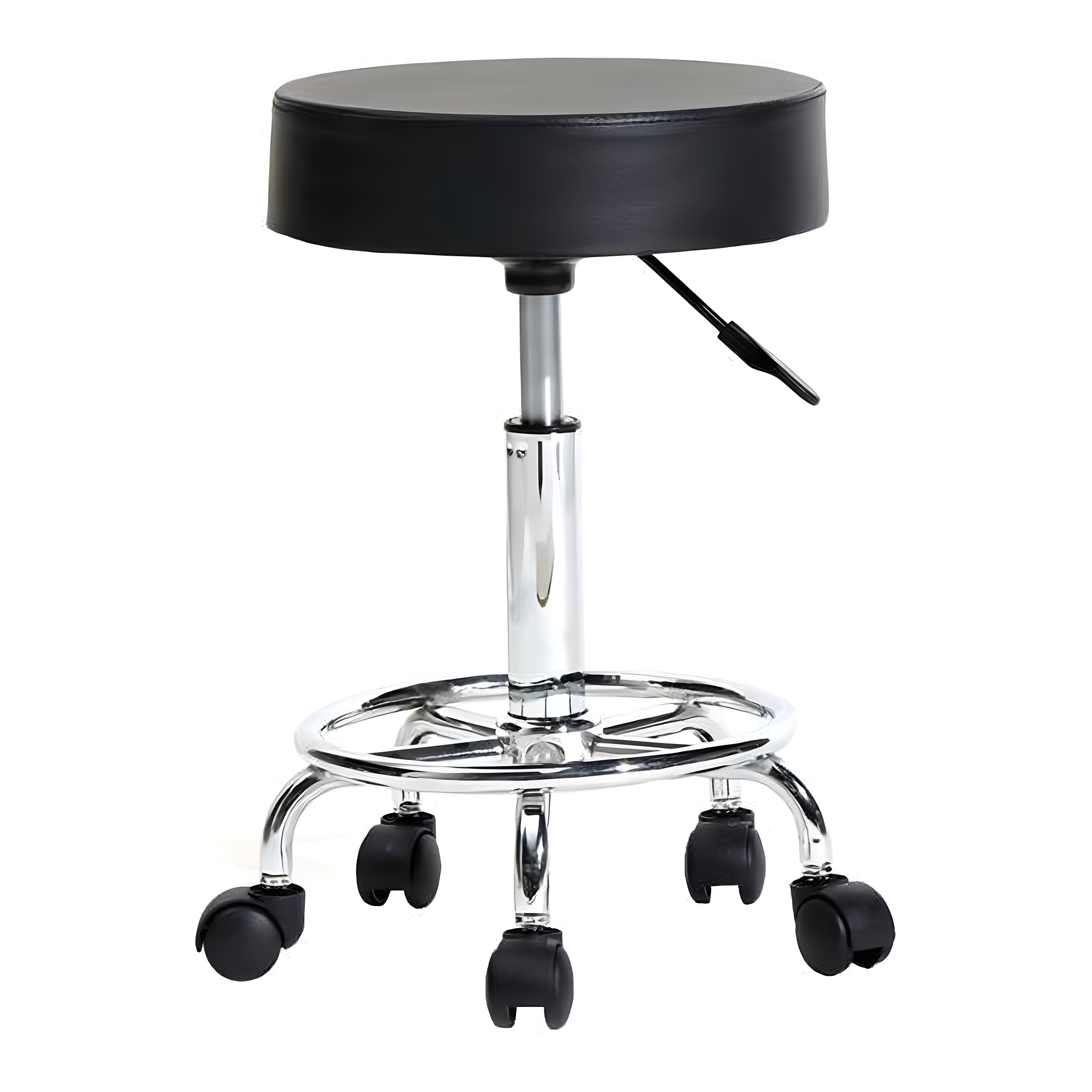 Lowestbest Bar Stool, Adjustable Swivel Chair with Round Feet, Modern Salon Chair Hydraulic Rolling