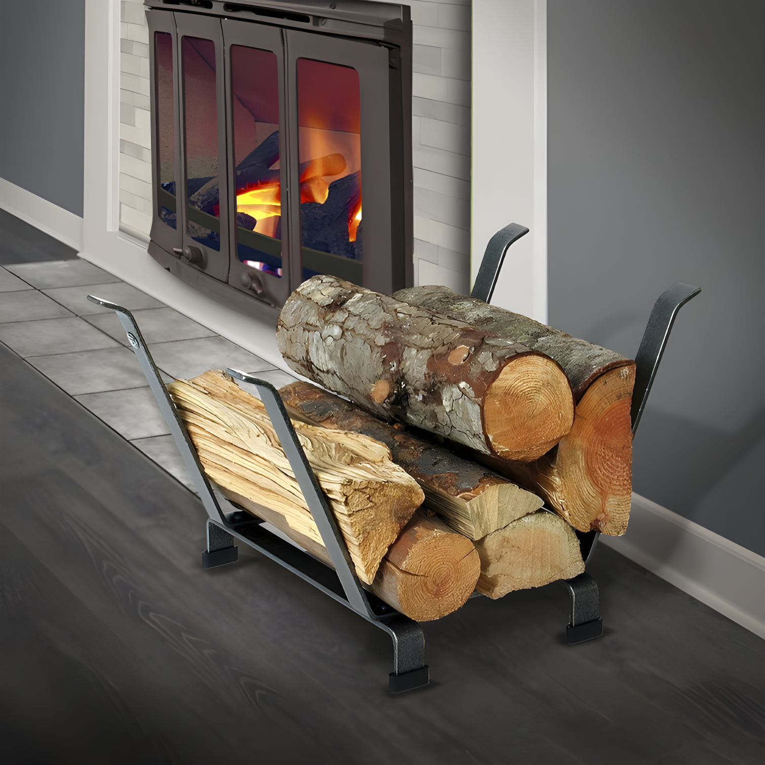 Enclume Handcrafted Country Home Basket Fireplace Log Rack