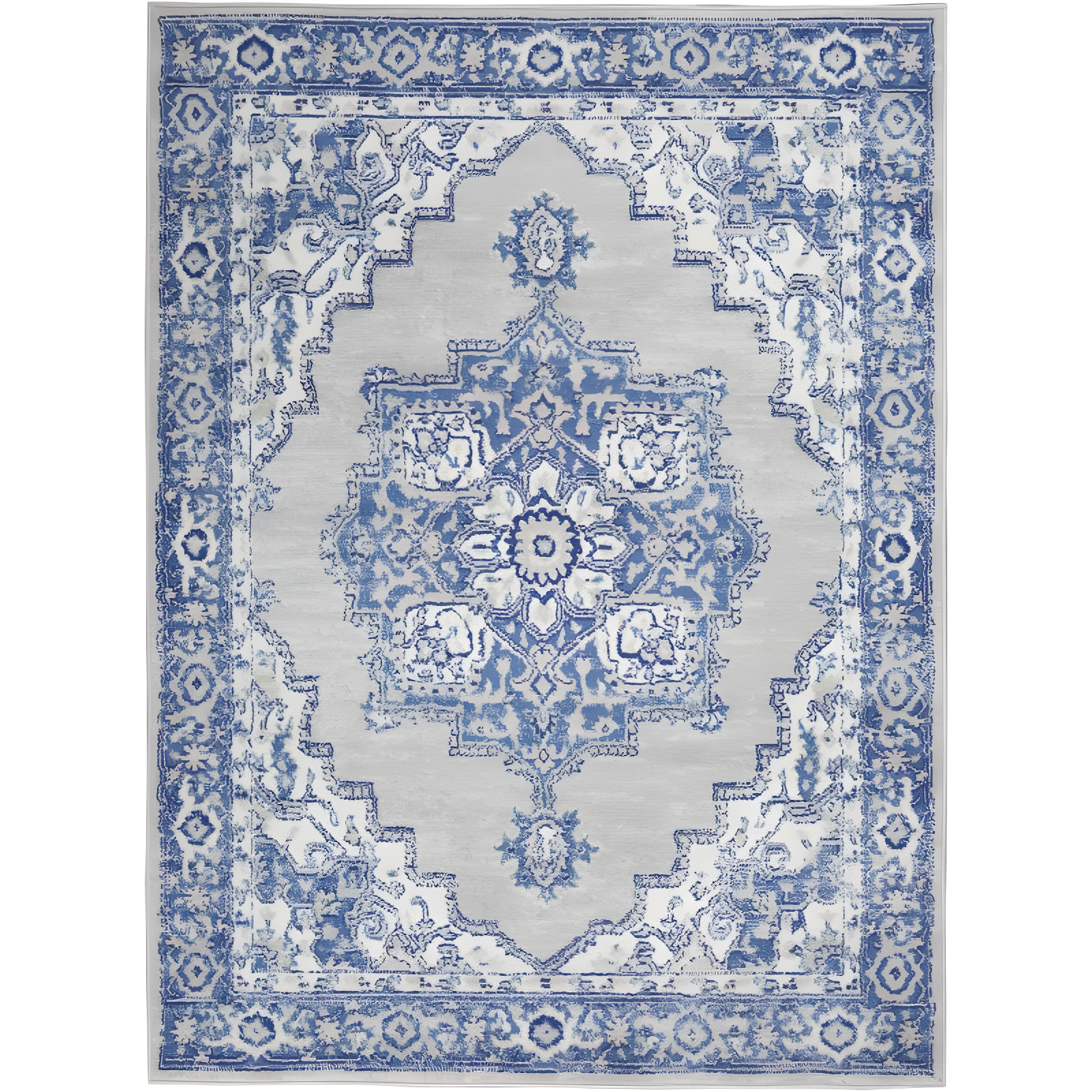 Nourison Whimsicle WHS03 Indoor only Area Rug - Grey Blue 6' x 9'