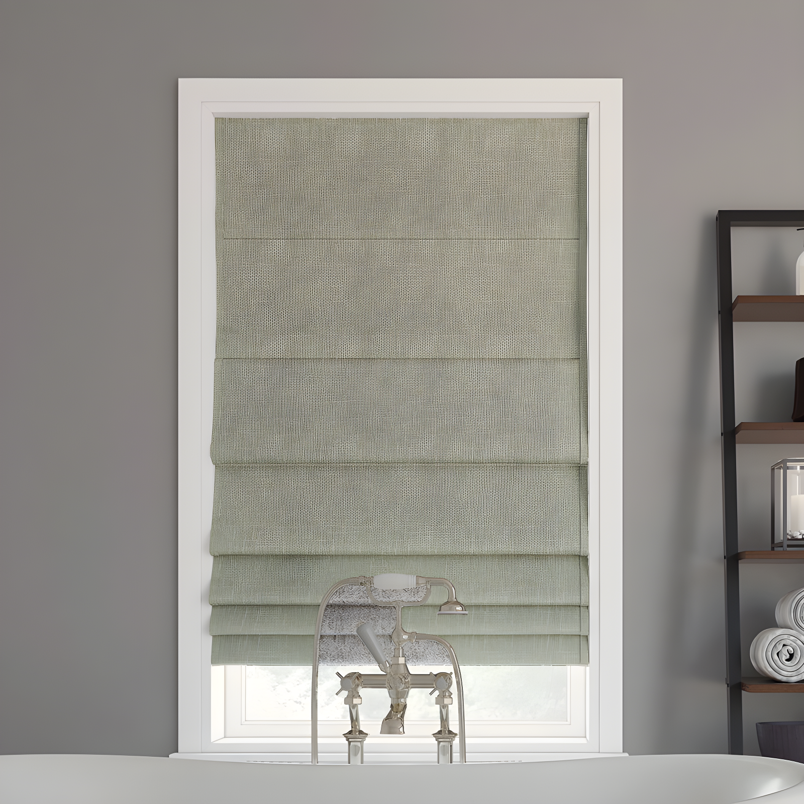 Sun Zero Pryer Textured 100% Blackout Cordless Roman Shade