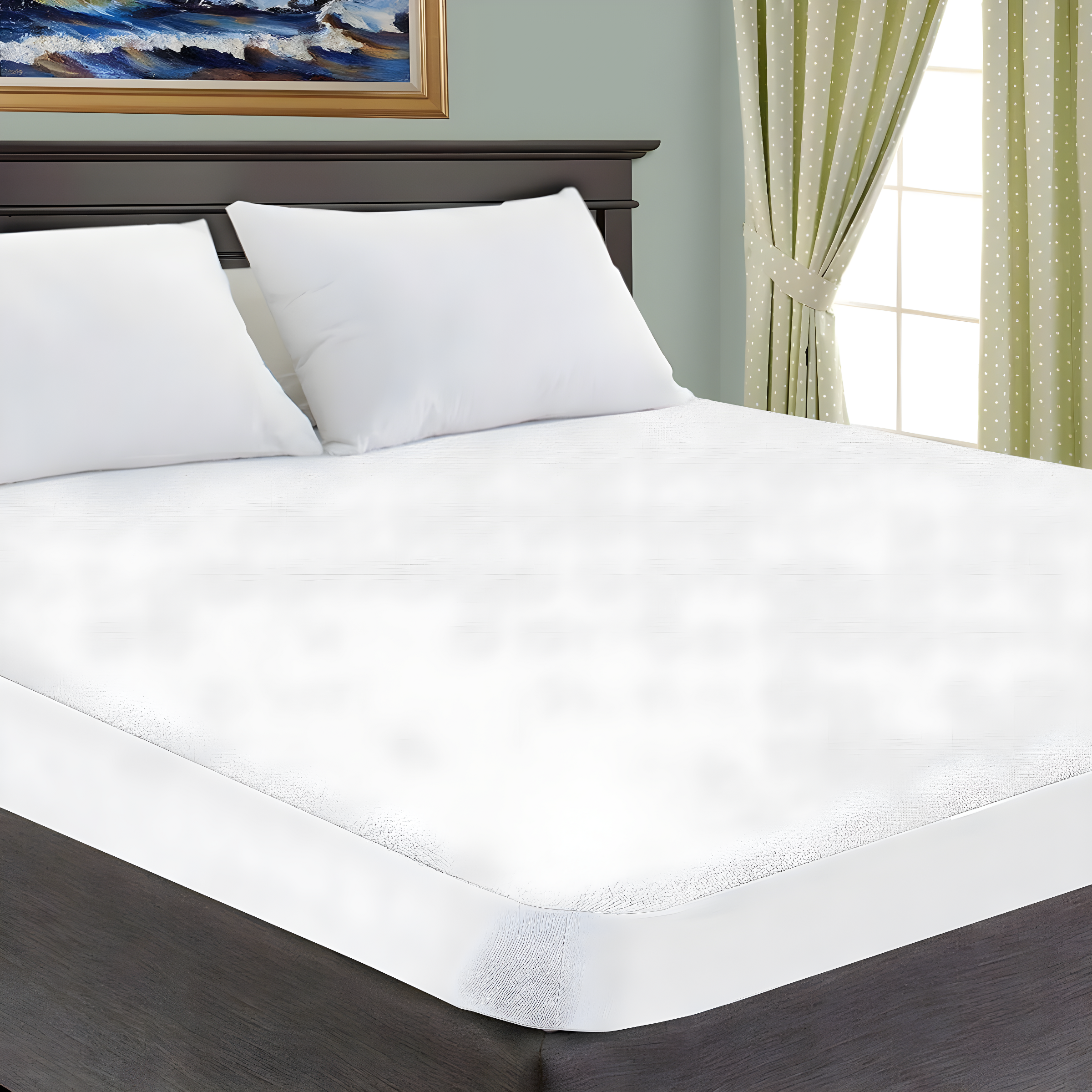 Superior Waterproof Cotton Mattress Protector, Crib, White