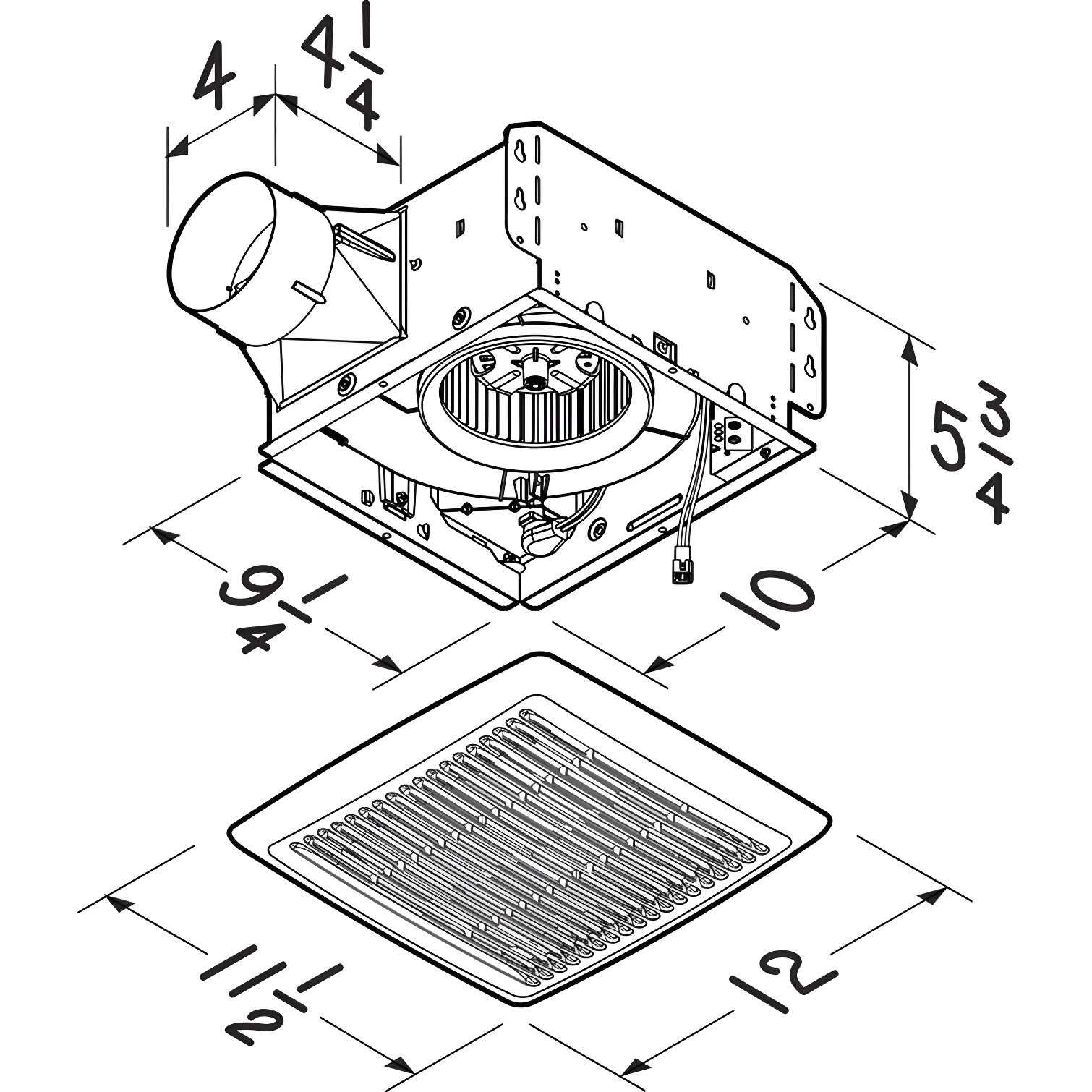 110 CFM Energy Star Certified Bathroom Fan