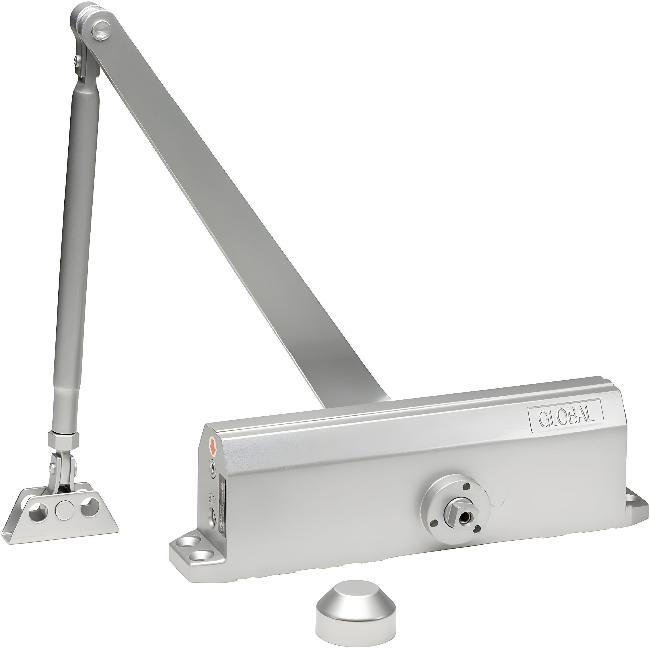 Global Door Controls TC200 Series ADA Closer with Back-Check Size 4 in Aluminum