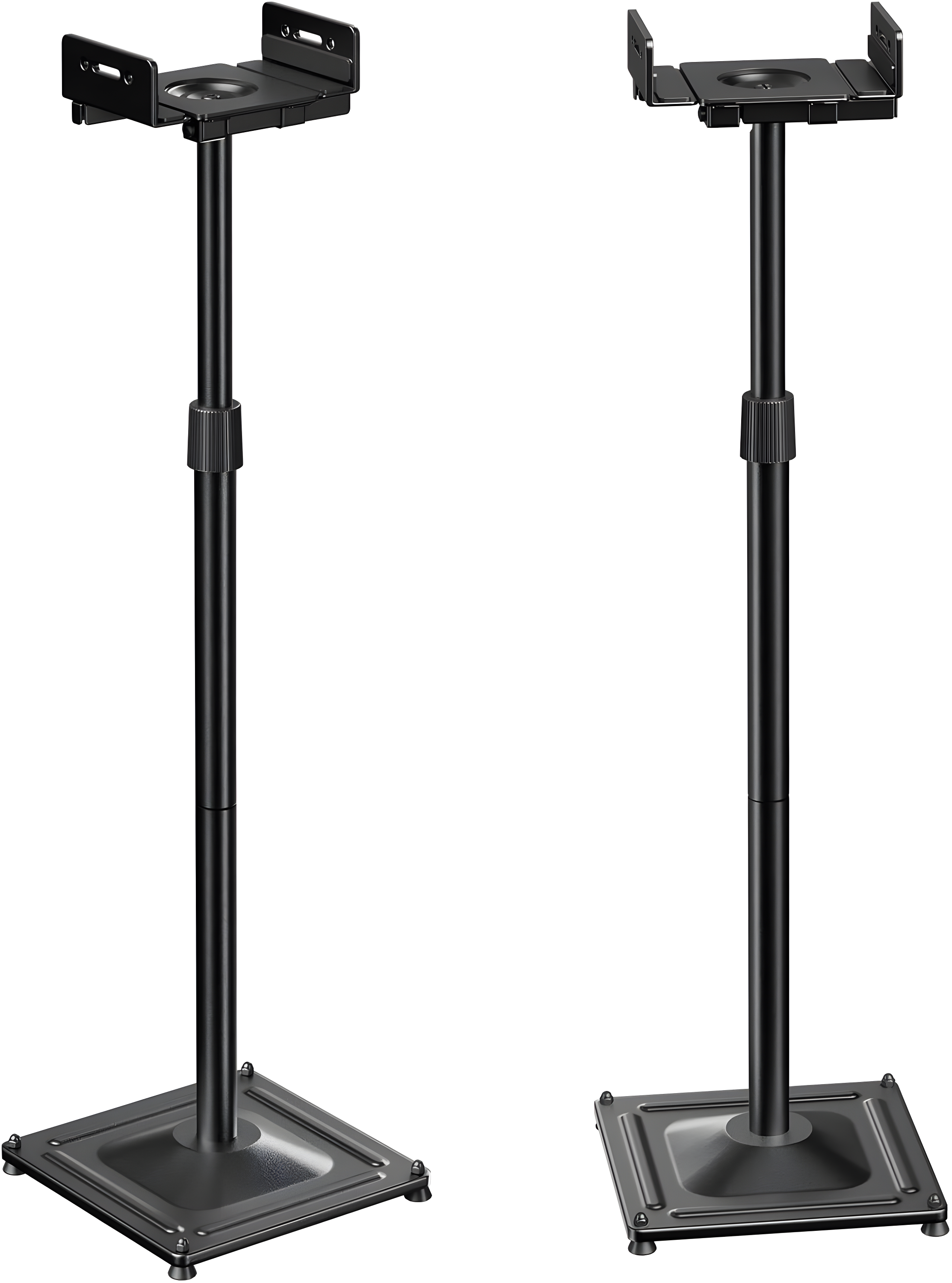 PERLESMITH Universal Speaker Stands Height Adjustable Extend 30.7 to 42.5 Holds Satellite Speakers & Bookshelf Speakers up to 11lbs-1 Pair PSSS2 Black