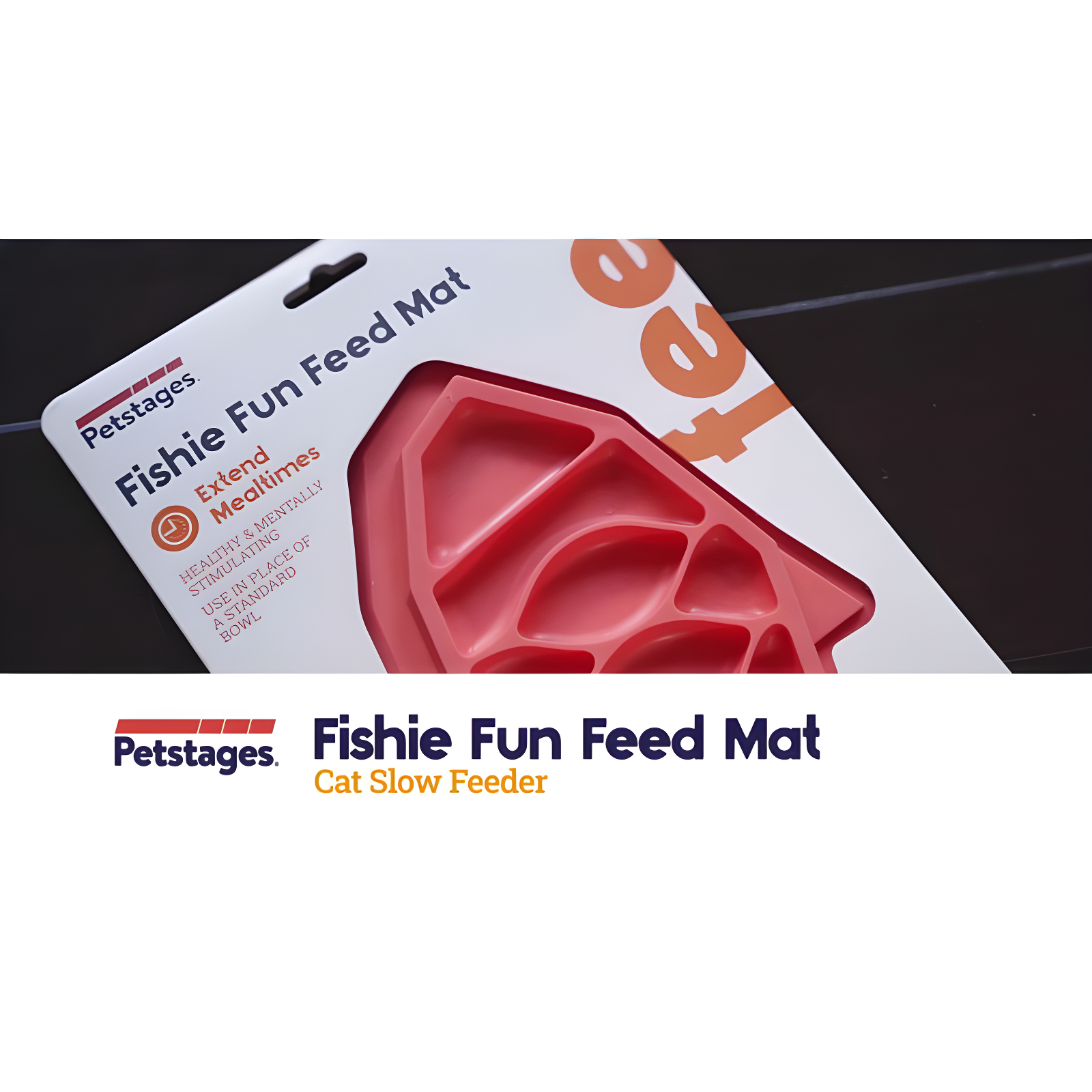 Petstages Fishie Fun Feed Mat Slow Feeder Cat Bowl