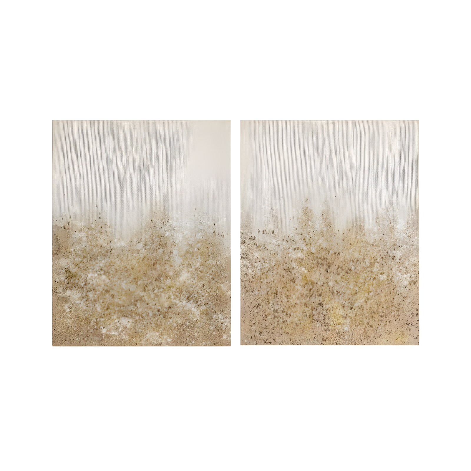 Madison Park Set of 2 22" x 28" Glimmer Hand Brush Embellished Canvas Gold: Modern Abstract Wall Art for Living Room
