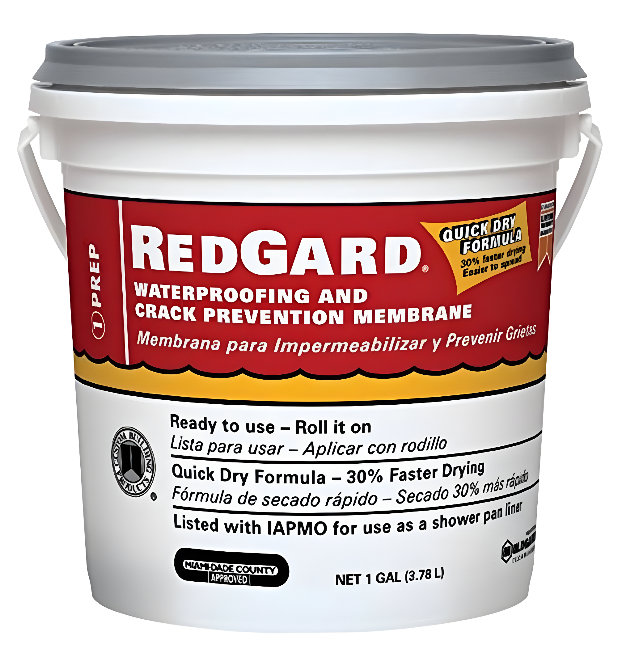 Custom Building Products LQWAF1-2 Pink Waterproofing and Crack Prevention Paint, 1 gal