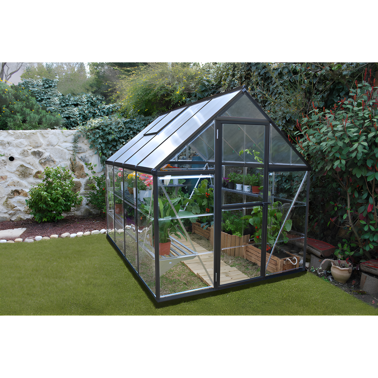 Palram - Canopia Hybrid Polycarbonate Hobby Greenhouse