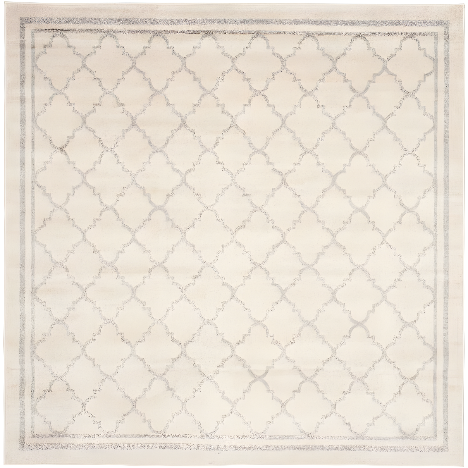 Amherst AMT422 Power Loomed Indoor Area Rug - Beige/Light Grey - 8'x8' - Safavieh