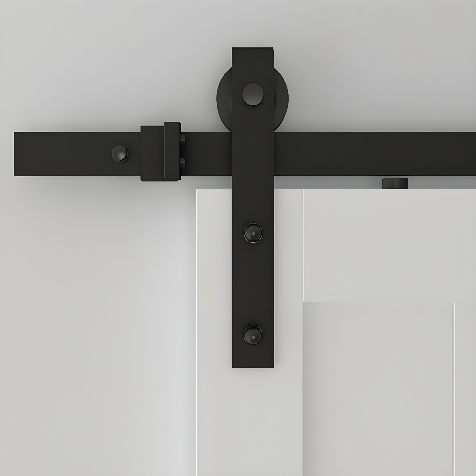 Quiet Glide Soft Close Standard Single Barn Door Hardware Kit (Door Not Included)