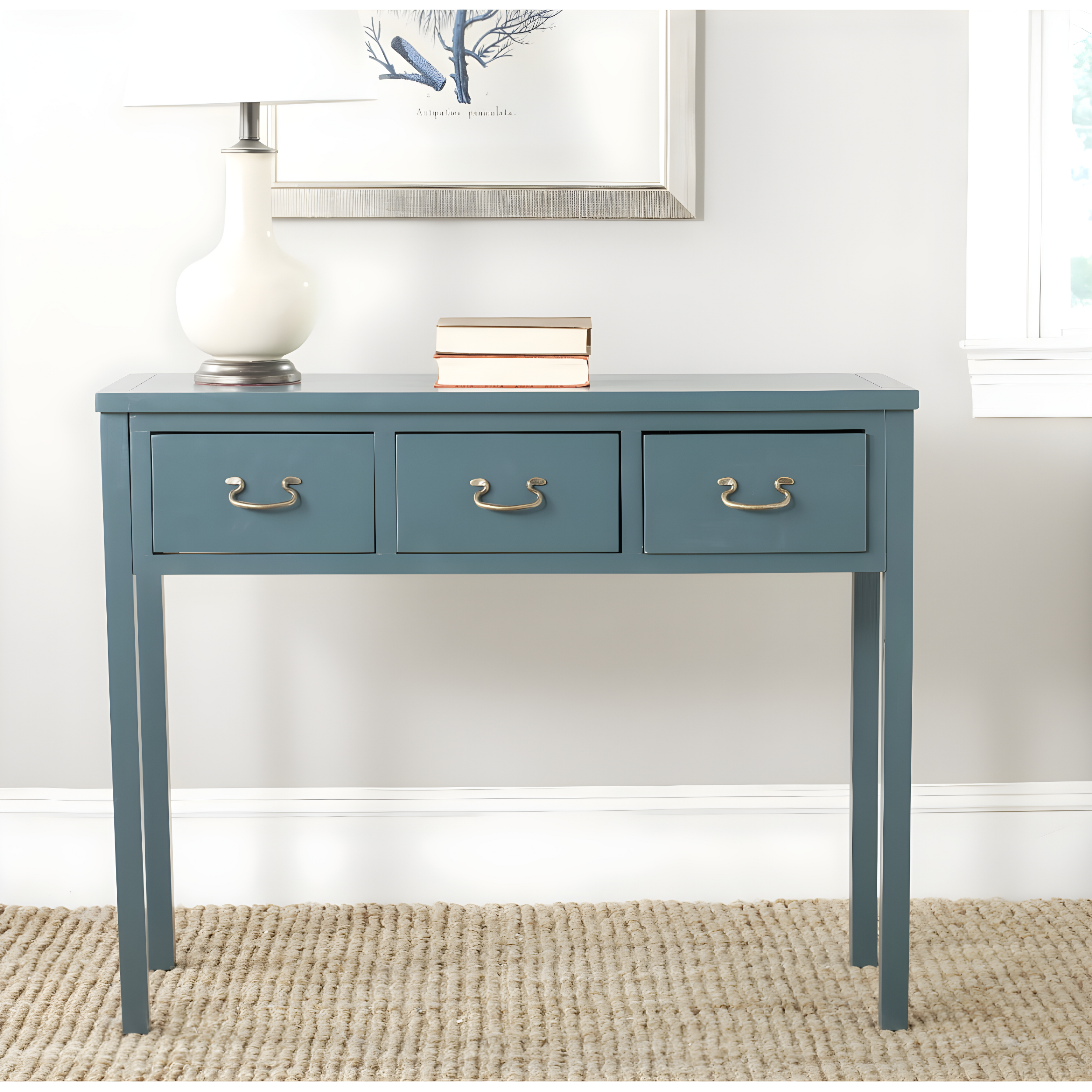 Cindy Console Table - Teal - Safavieh