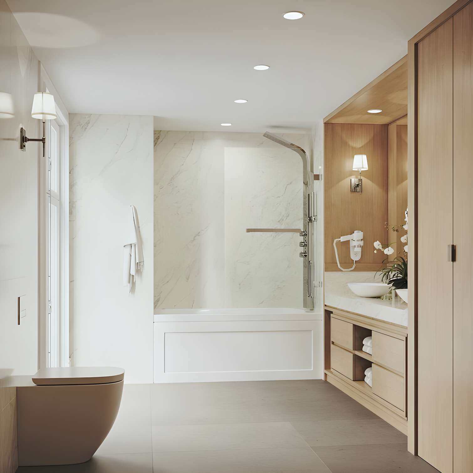 Rialto 34" W x 58" H Hinged Frameless Tub Door with with 5/16" Glass