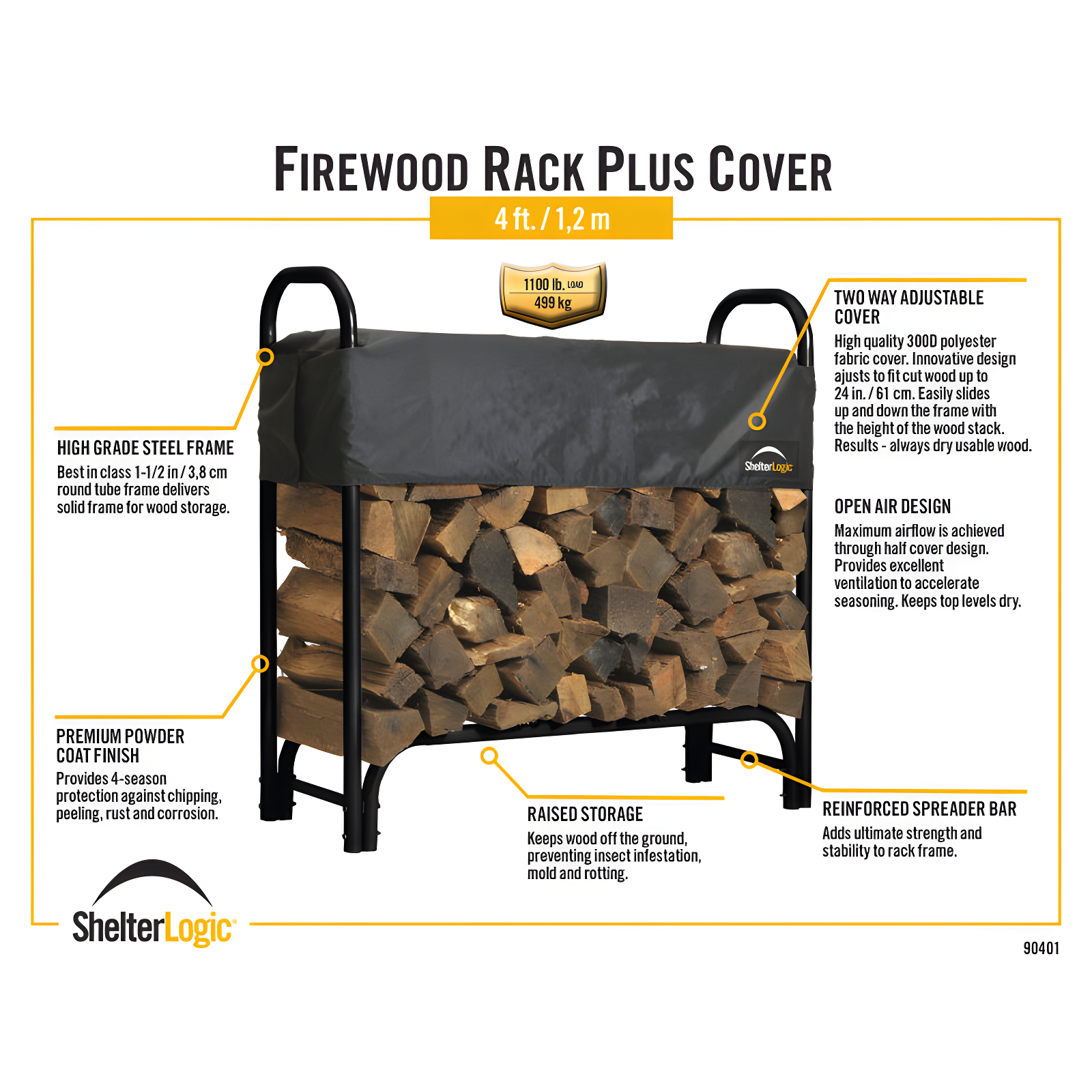 ShelterLogic 15.5'' W Metal Log Rack