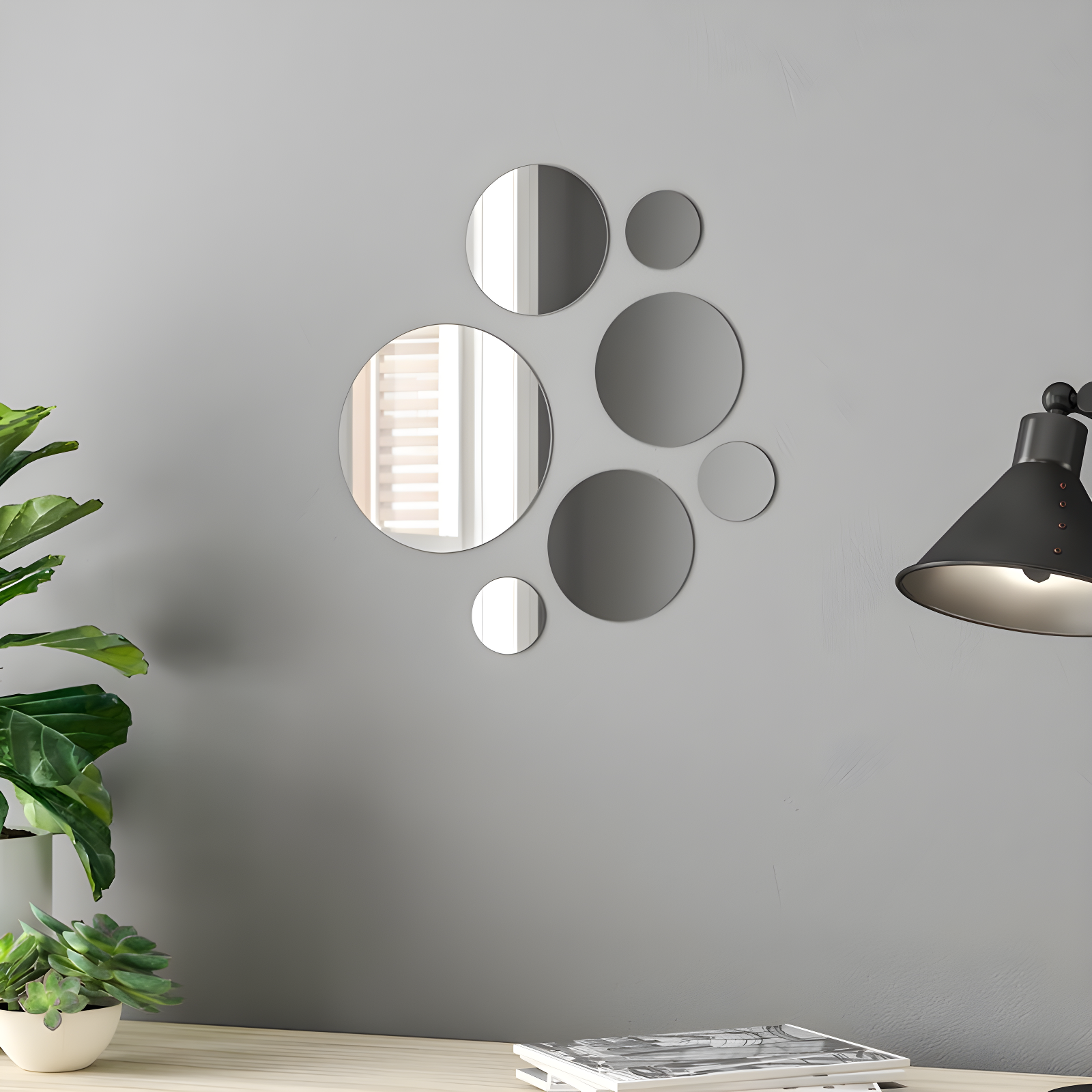 Elements Elements 7 Piece Round Mirror Set