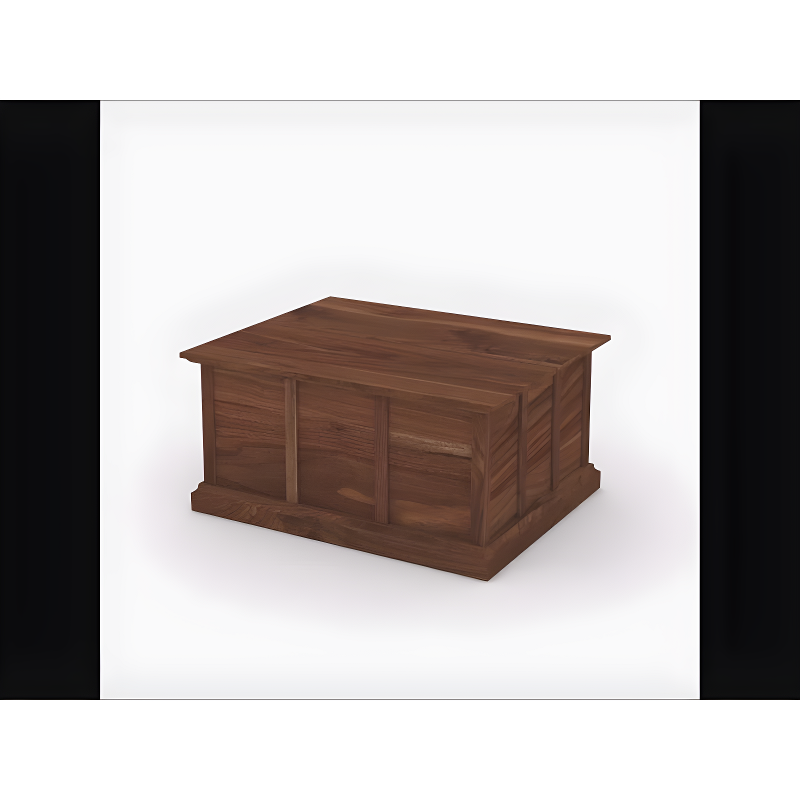 Sauder Cottage Road Storage Coffee Table Grand Walnut: Laminated Finish, Metal Frame, Lid Stay Technology, CARB Certified, MDF