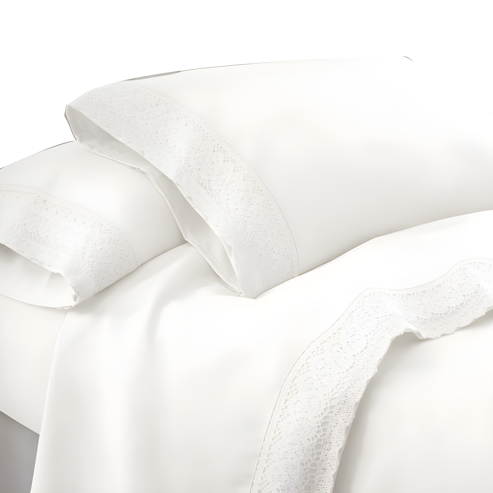 Modern Threads Yate Soft Microfiber Crochet Lace Sheets - Luxurious Microfiber Bed Sheets - Includes Flat Sheet, Fitted Sheet with Deep Pockets, & Pillowcases