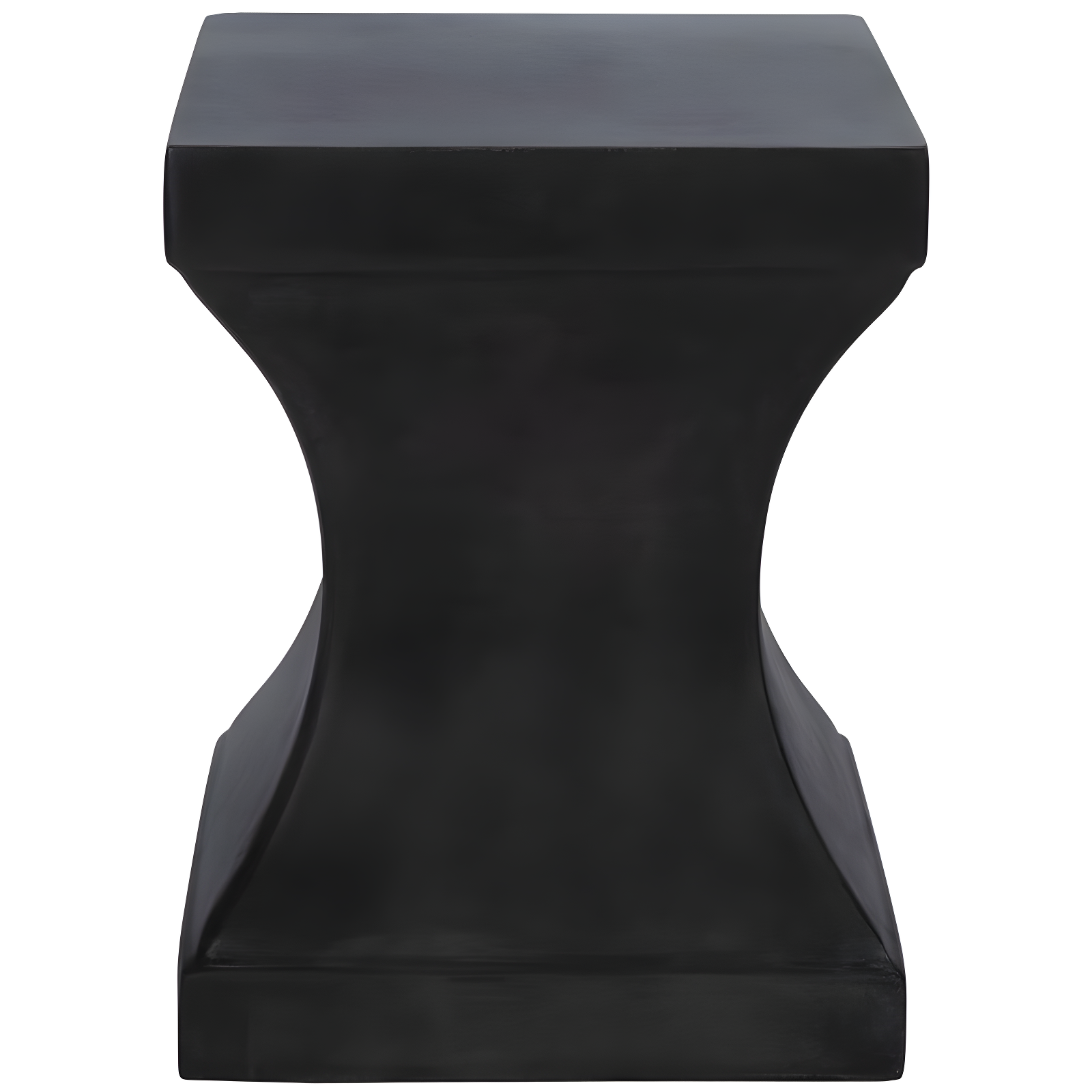 Curby Concrete Accent Stool - Black - Safavieh.