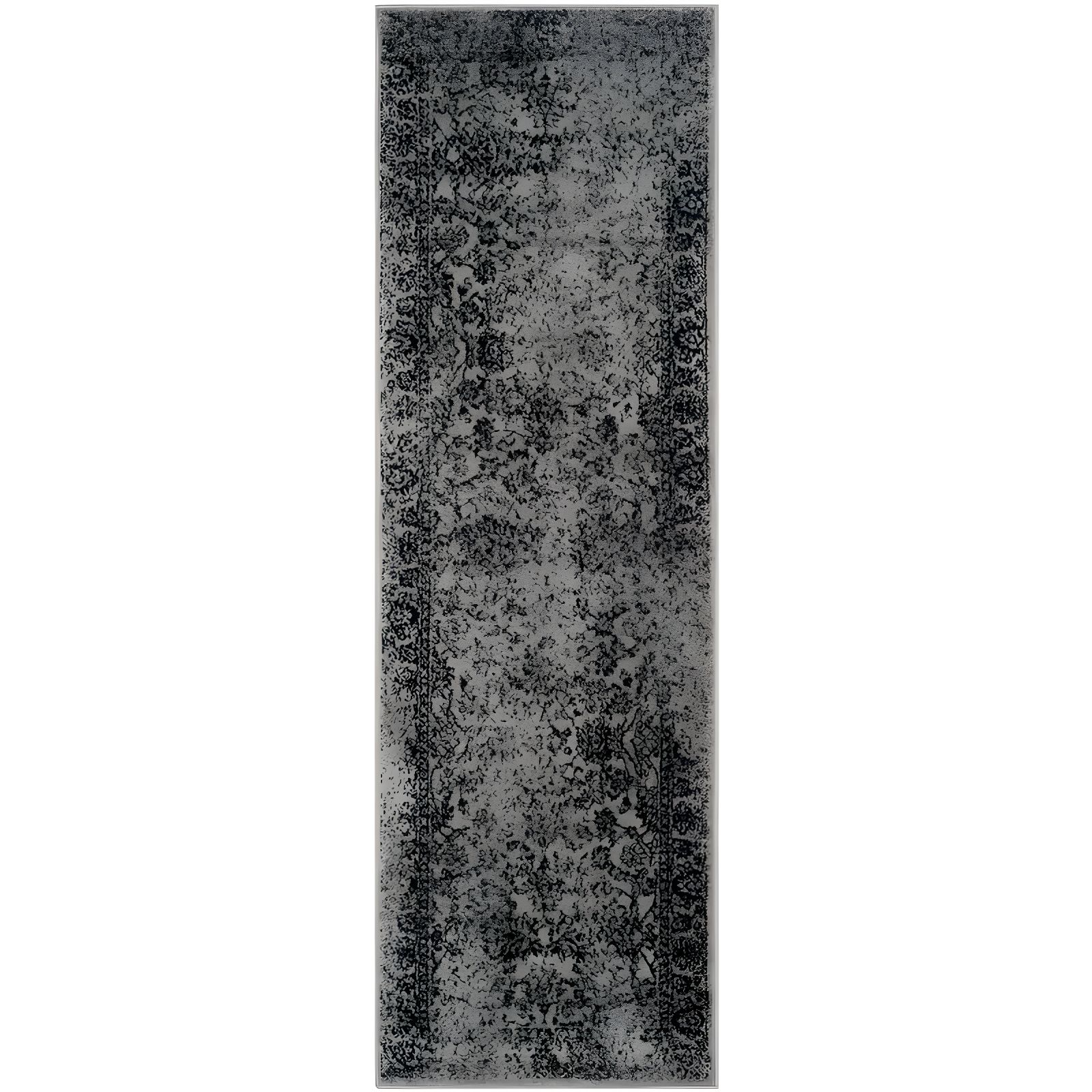 Adirondack ADR109 Machine Made Indoor Runner - Grey/Black - 2'-6"x22' - Safavieh