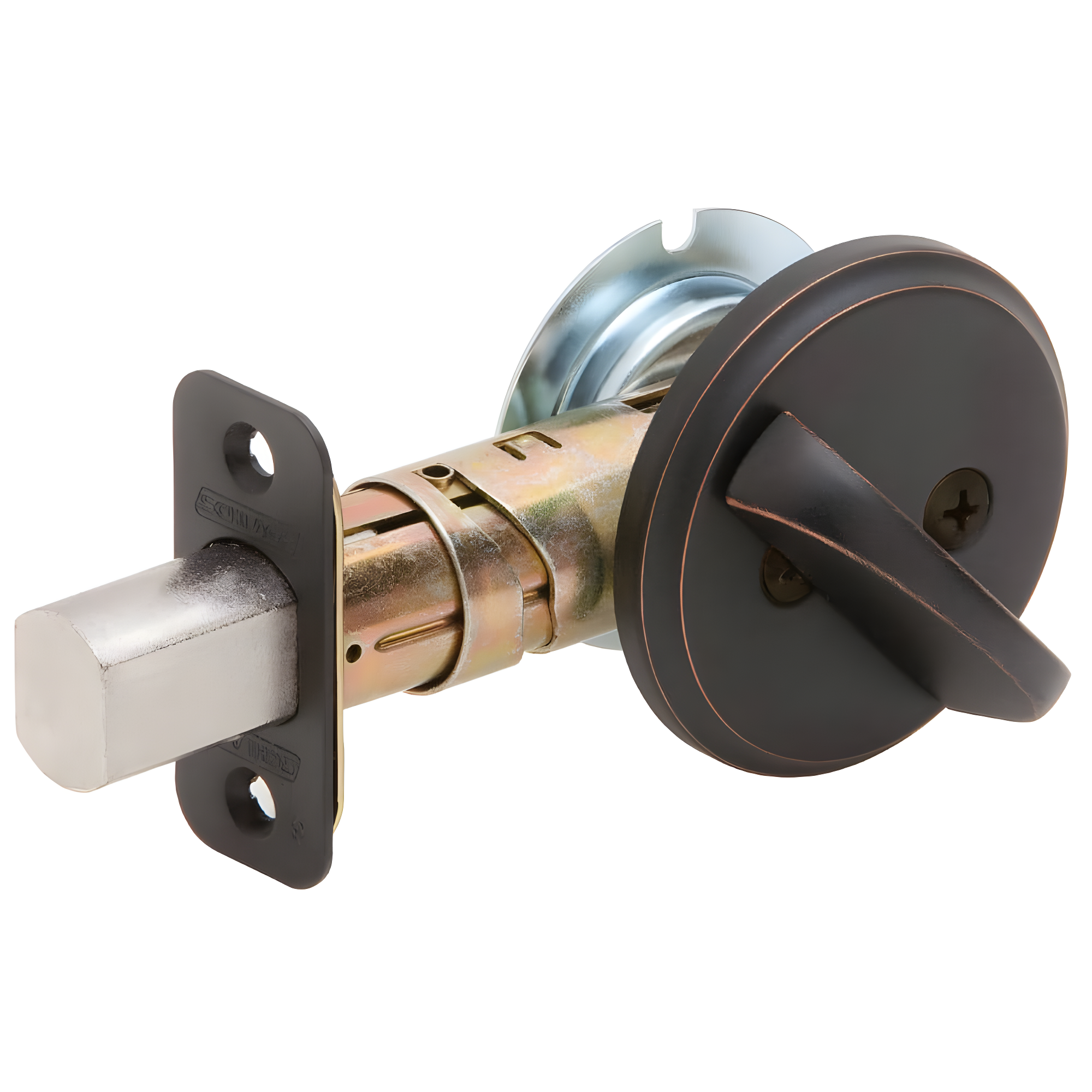 B80 Series Aged Bronze One-Sided Interior Deadbolt Thumbturn Certified Highest for Security and Durability