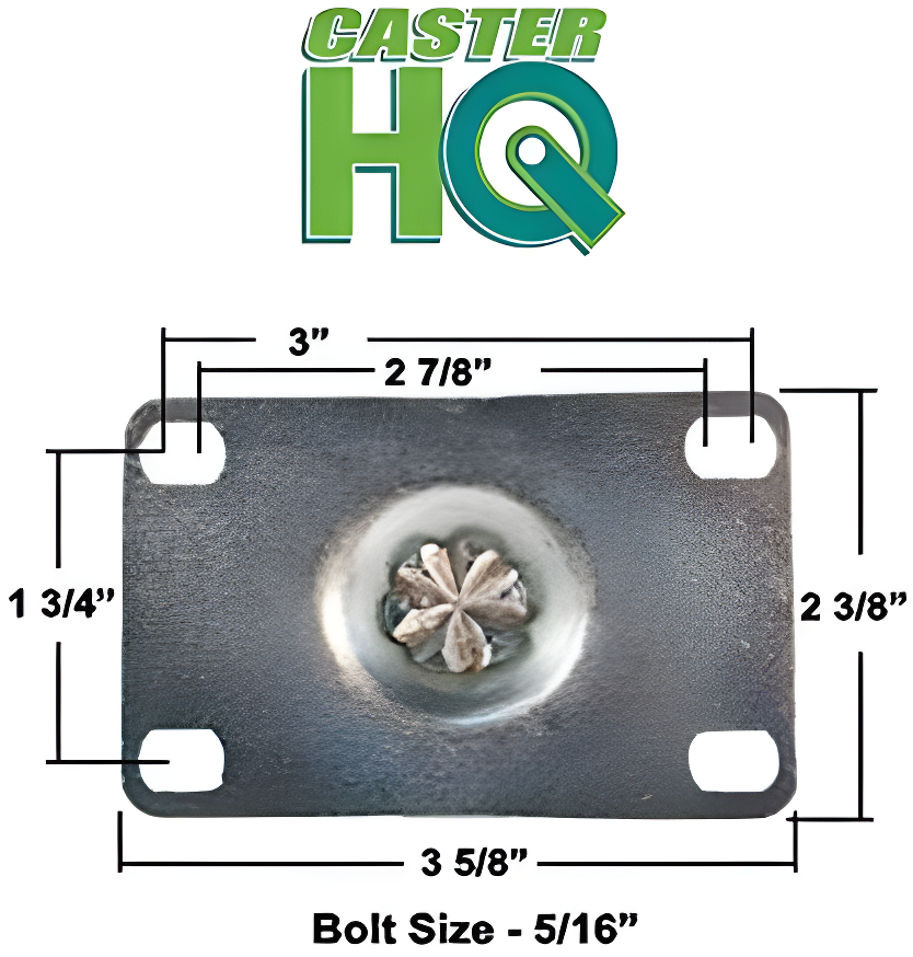 Set of 4 All Steel Swivel Plate Caster Wheels with Brakes Locking (3" Combo)
