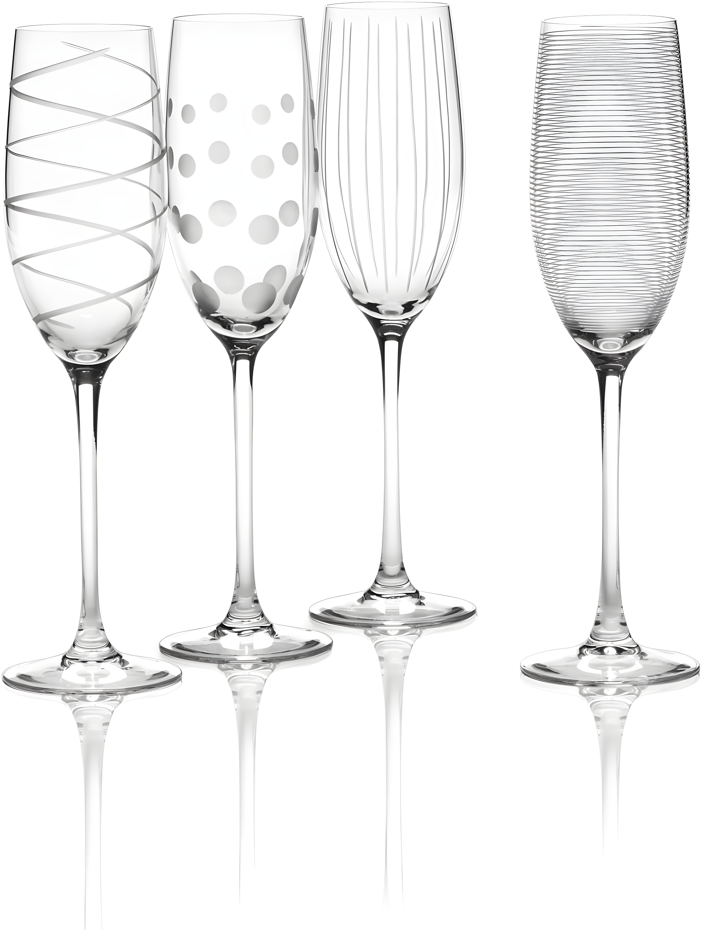 Mikasa Cheers 8-Ounce Champagne Flutes, Service for 4
