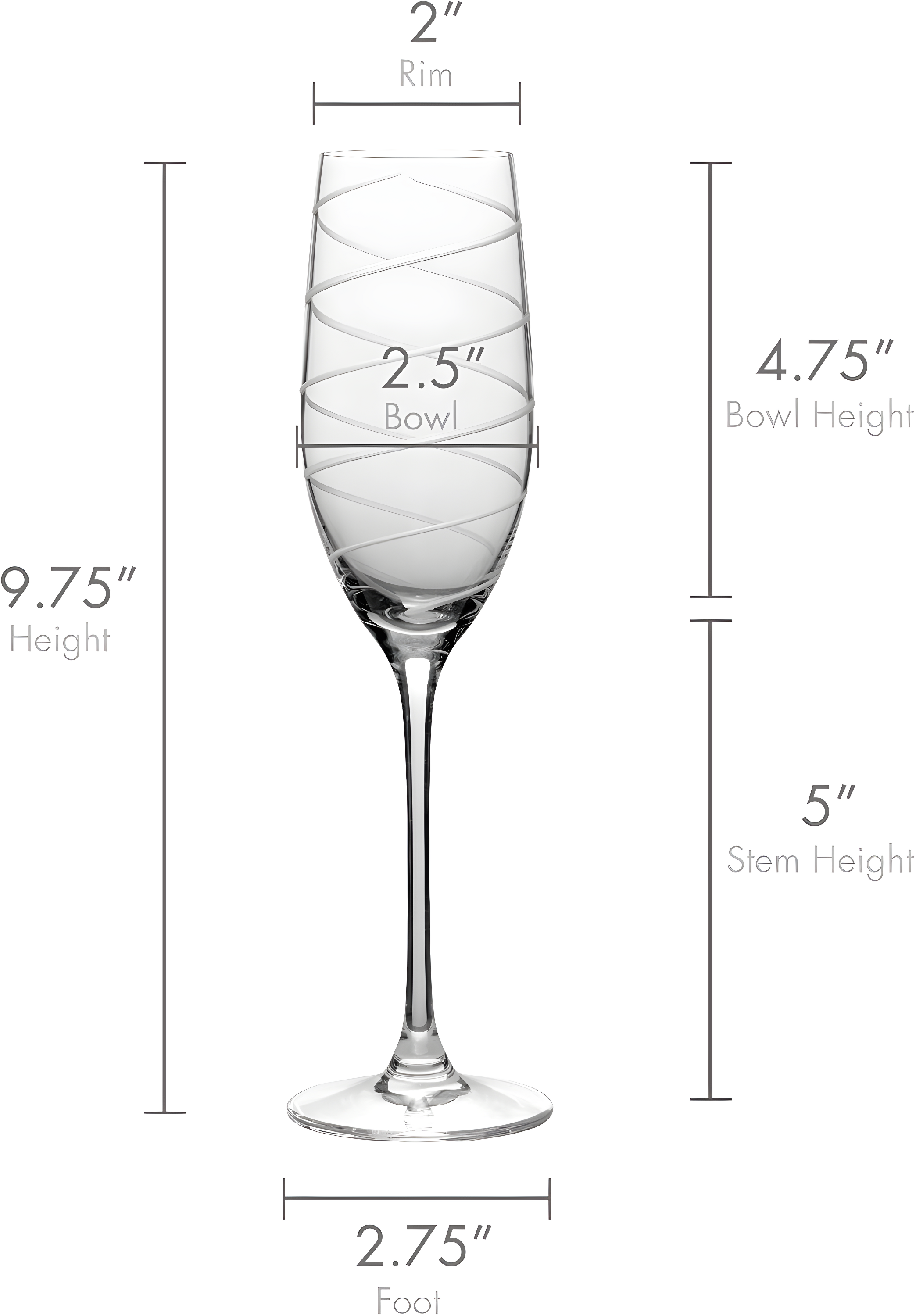 Mikasa Cheers 8-Ounce Champagne Flutes, Service for 4