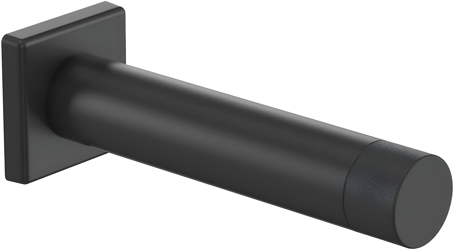 Matte Black 3" Reed Door Stop with Tip