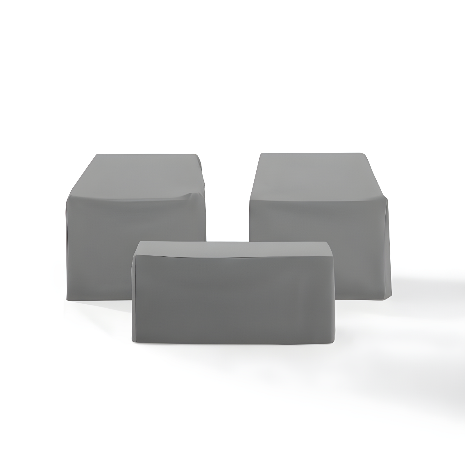 Crosley 3pc Furniture Cover Set, Two Chairs and Coffee Table, Gray: PVC & Polyester, Waterproof, Scratch-Resistant
