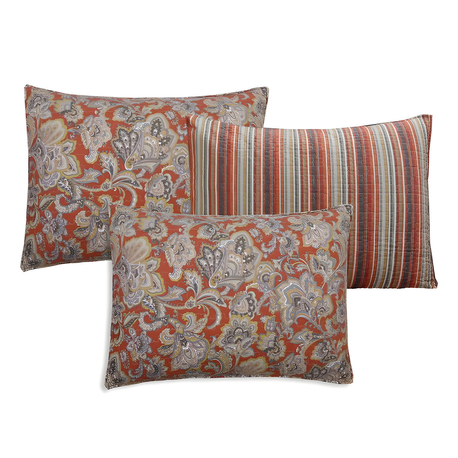 Traditional Cotton Paisley Quilt Set