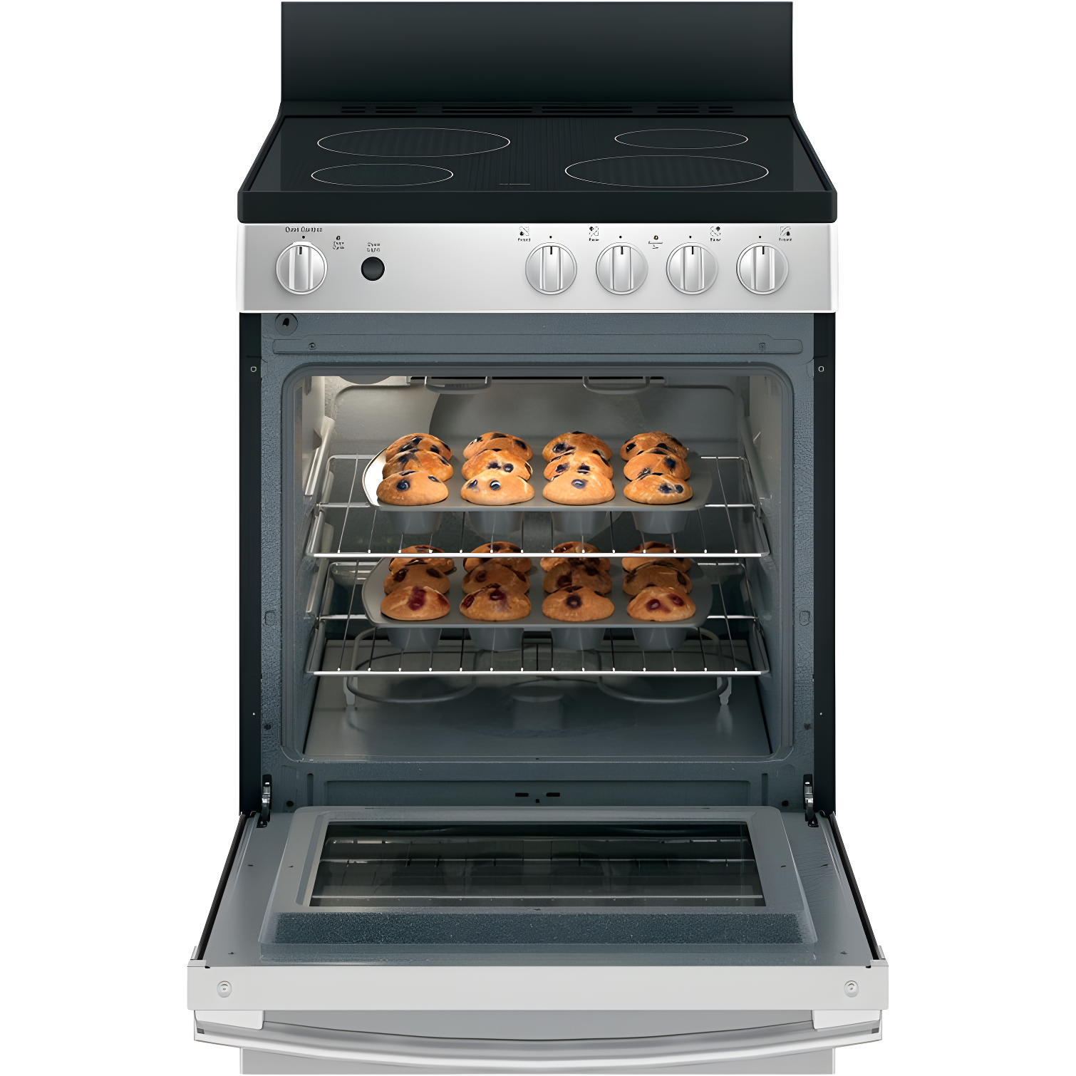 24" 2.9 Cu. Ft. Freestanding Electric Range with Modular Backguard