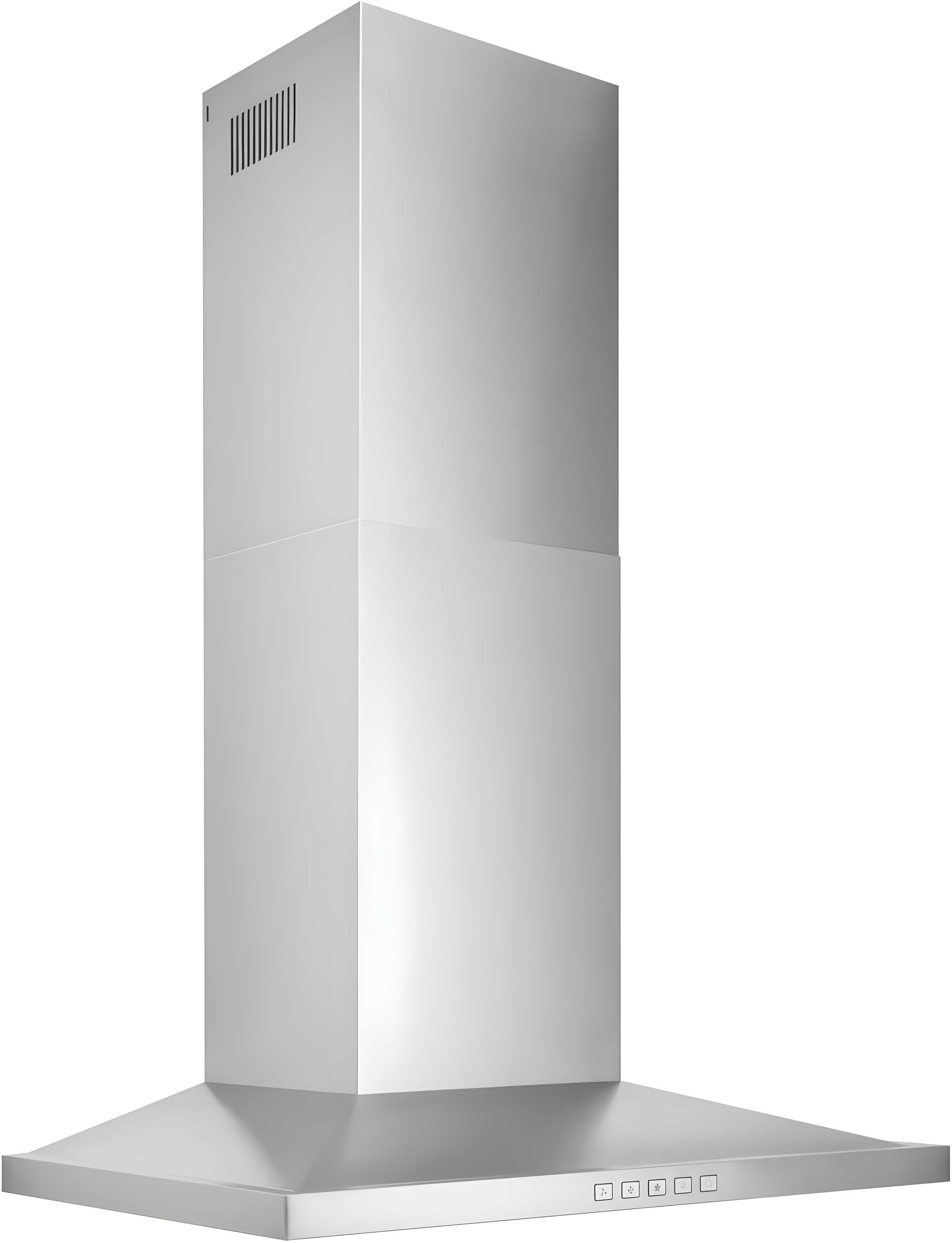 30 in. Convertible Wall Mount Low Profile Pyramidal Chimney Range Hood, 450 Max CFM, Stainless Steel