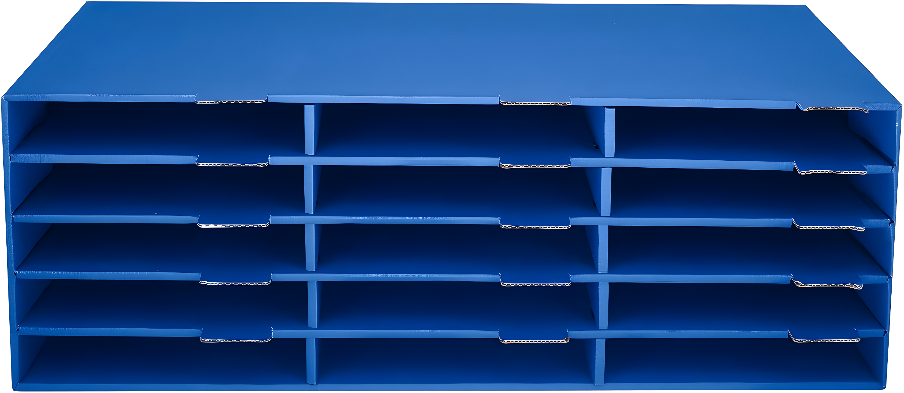 9.5 in. x 29 in. Blue 15-Slot Construction Paper Storage Organizer