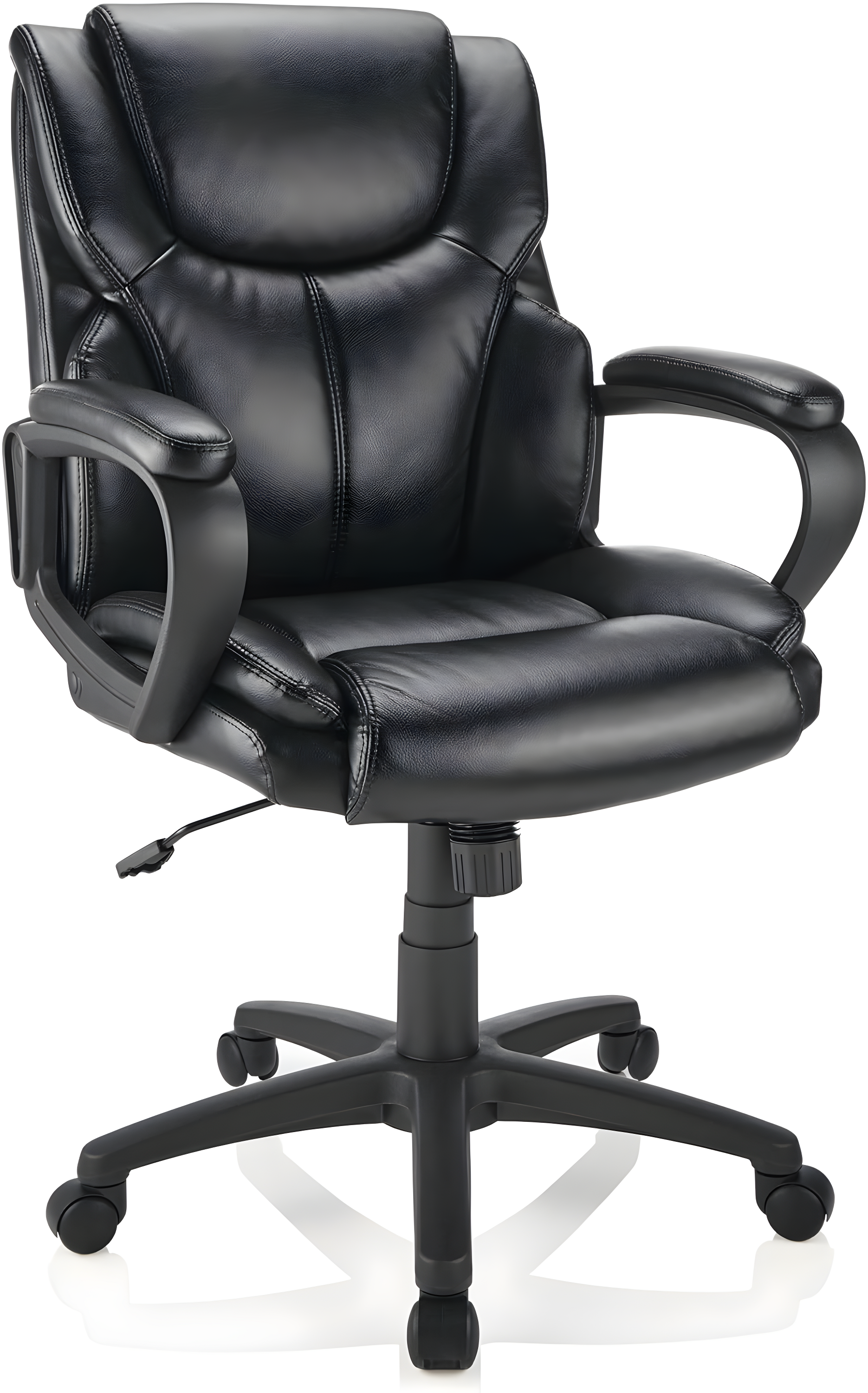 ® Mayhart Vinyl Mid-Back Chair, Black