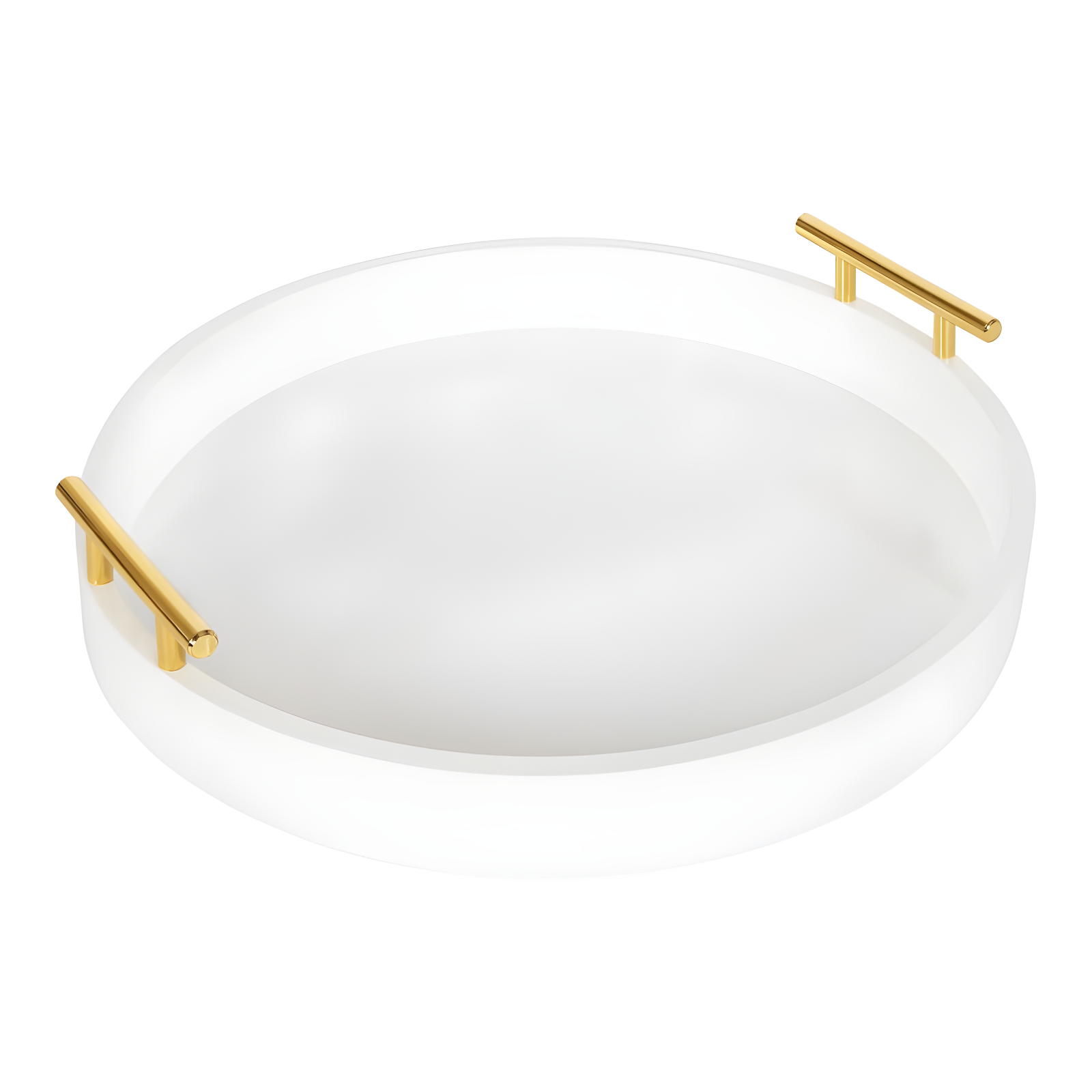 Kate and Laurel Lipton Tray, 18" Diameter, White