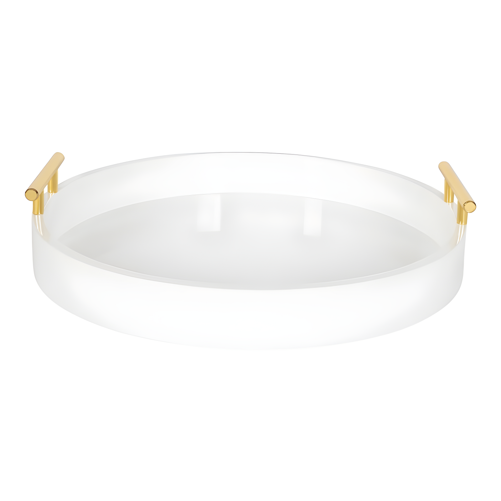 Kate and Laurel Lipton Tray, 18" Diameter, White