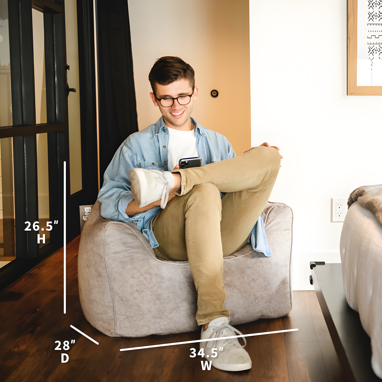 Big Joe Hug Bean Bag Chair for Teens & Adults