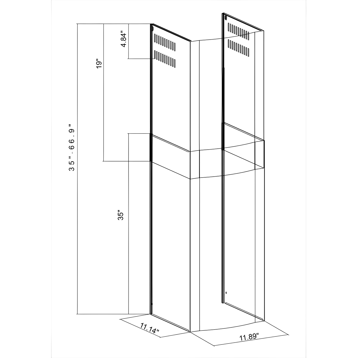 Winflo Winflo Range Hood Chimney Extension
