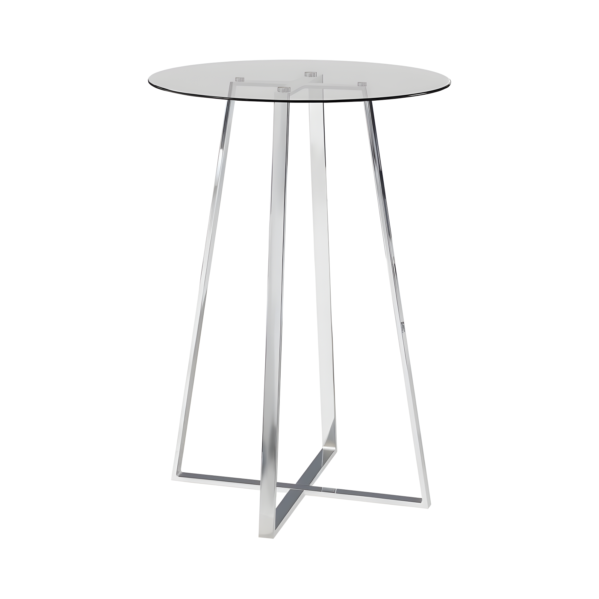Coaster Company Zanella Round Glass Pub Table, Chrome